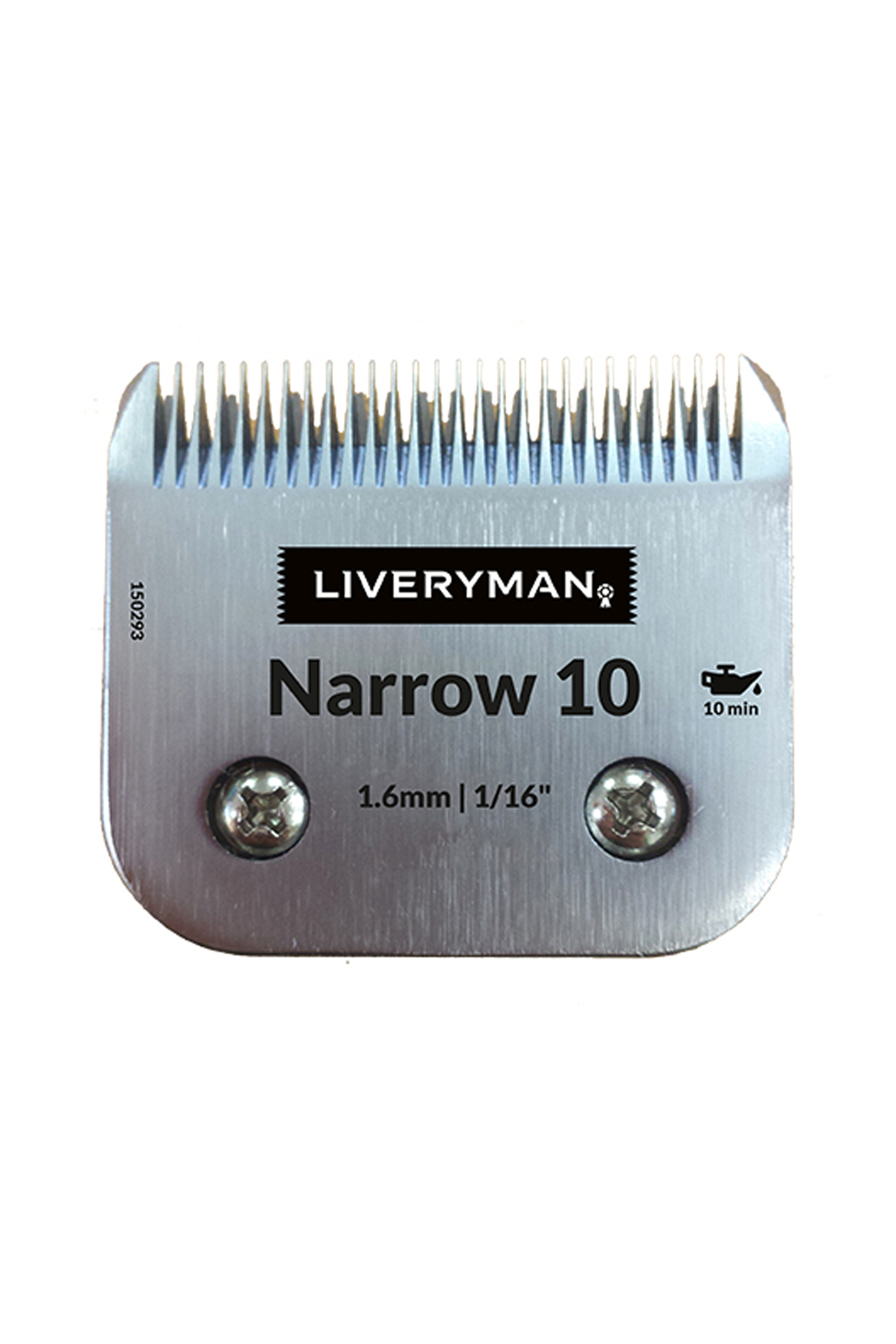 Liveryman Cutter and Comb -klippauskoneen terä 10 kapea, 1,6 mm:n leikkauspituudella