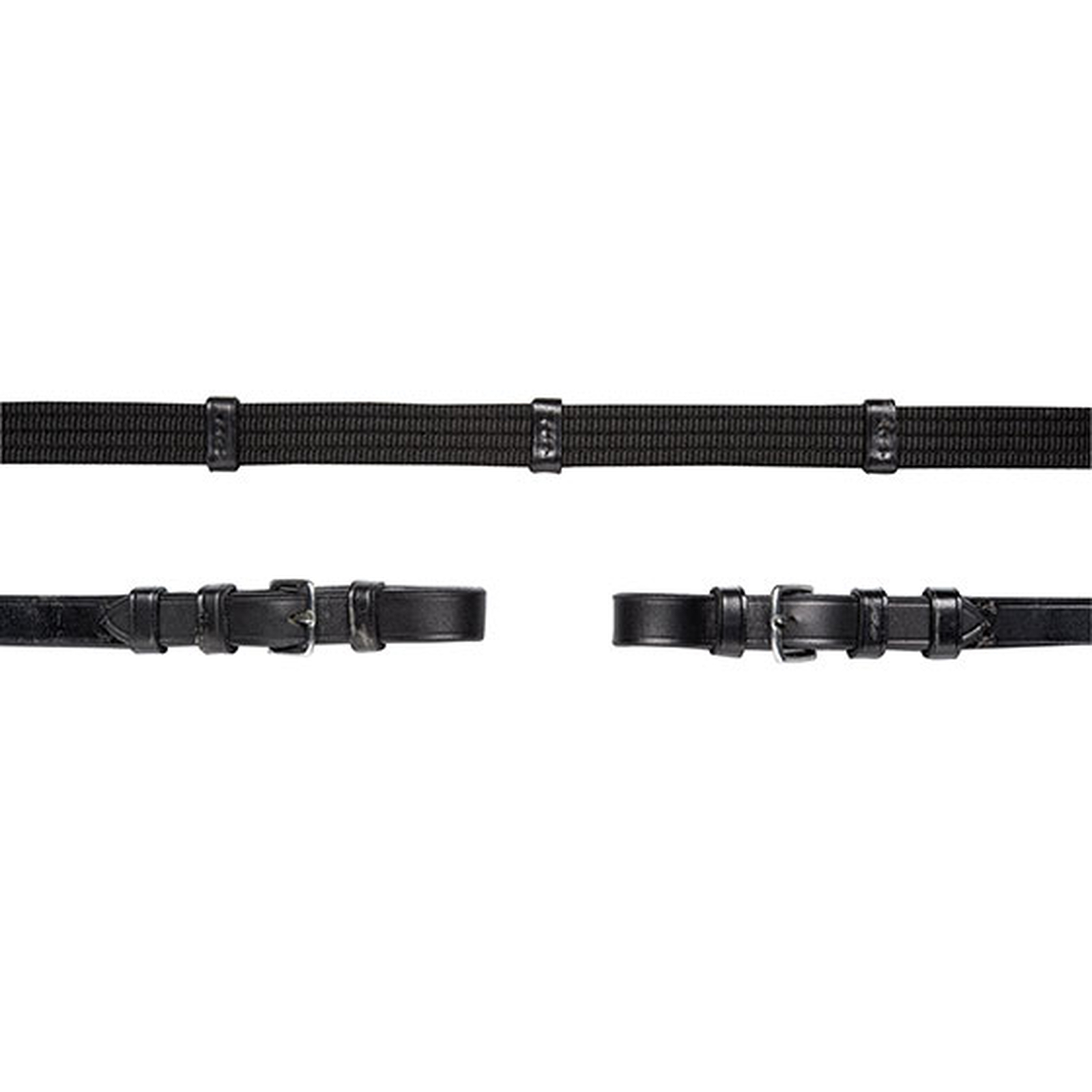 Black/Silver Schockemöhle Sports kangasohjat, solkikiinnitys