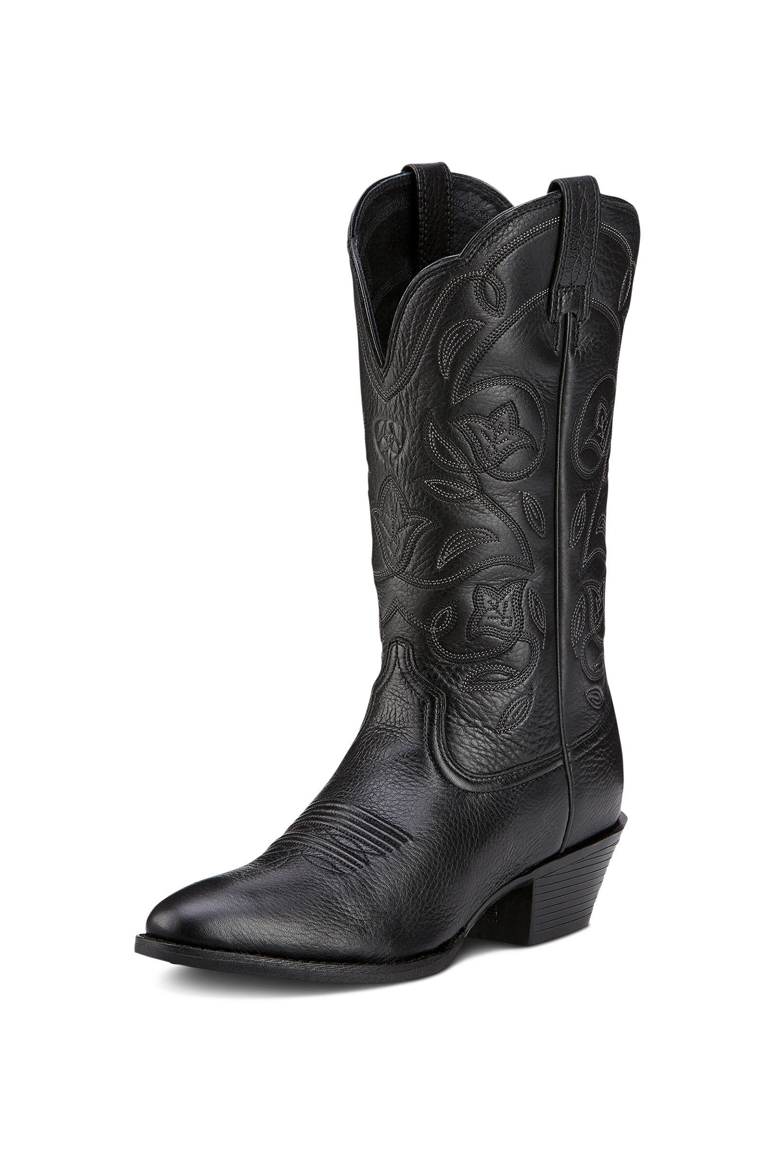 Black Deertan Ariat Heritage R Toe naisten western-saappaat