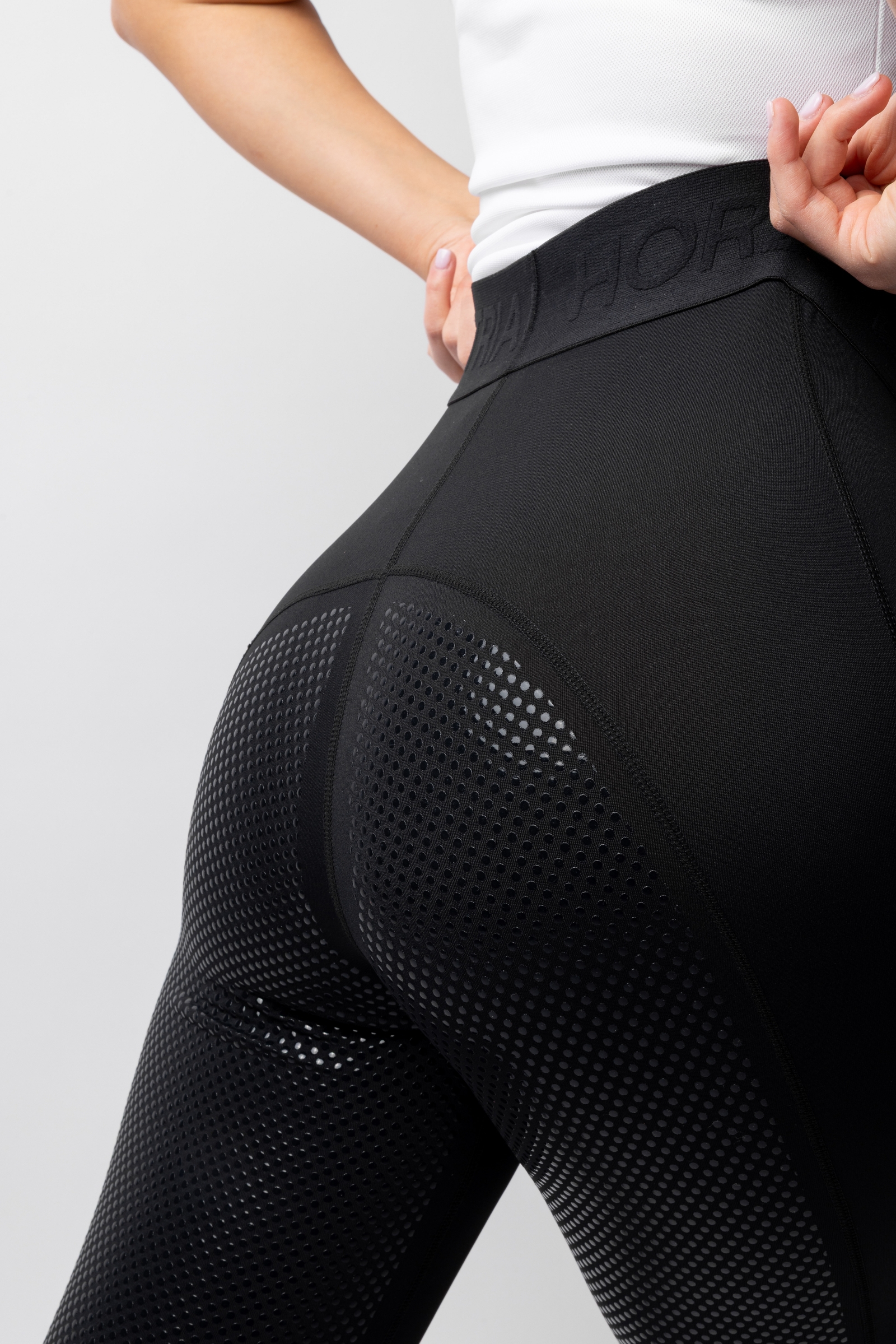 Horze Madison naisten kokopaikkaiset ratsastuslegginsit silikonipainatuksilla