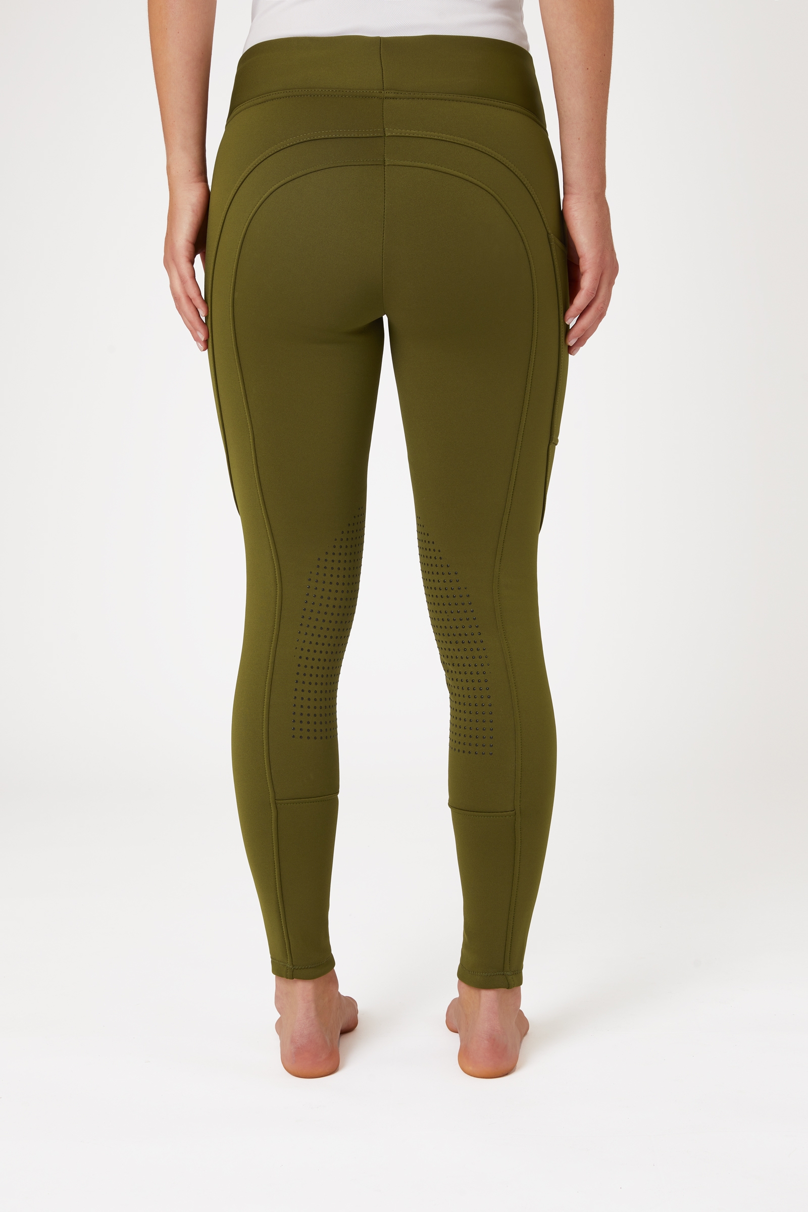 Horze Active naisten talviratsastusleggingsit polvipaikoilla ja kännykkätaskulla