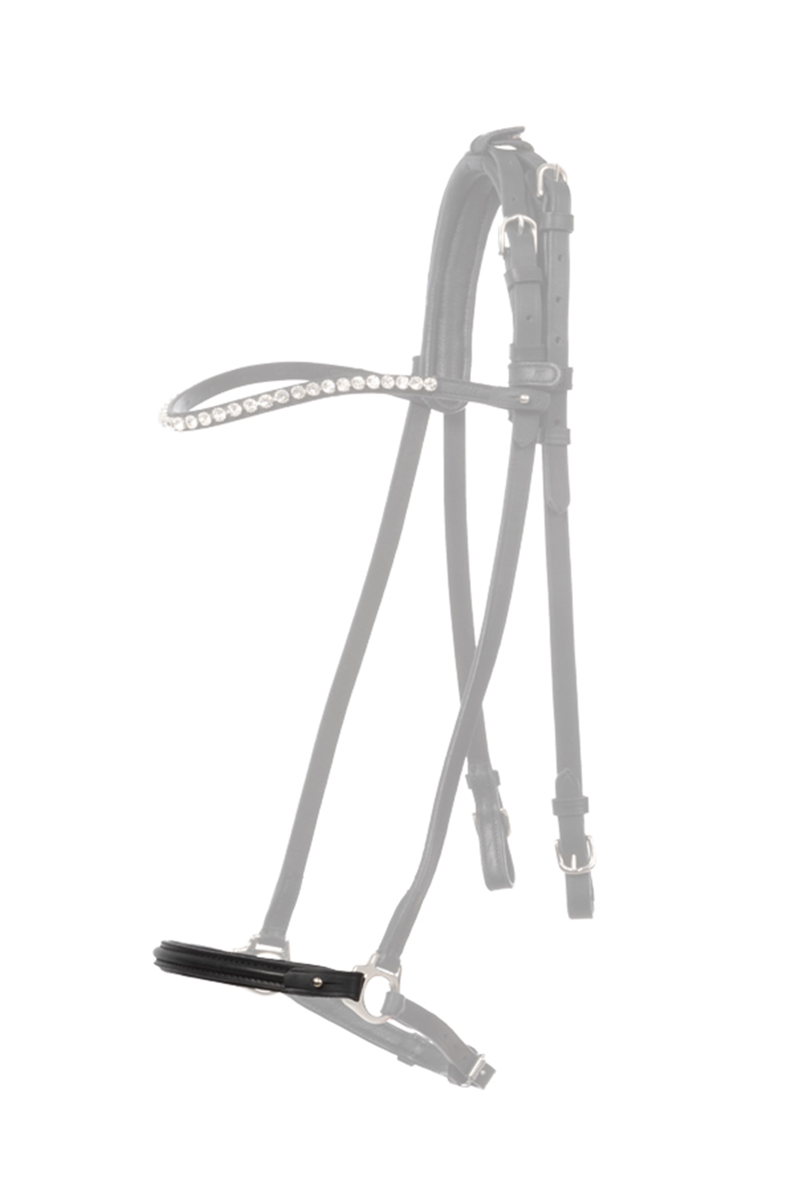 Kavalkade Svartur Dropped Noseband Piece for Kjartan Icelandic Bridle