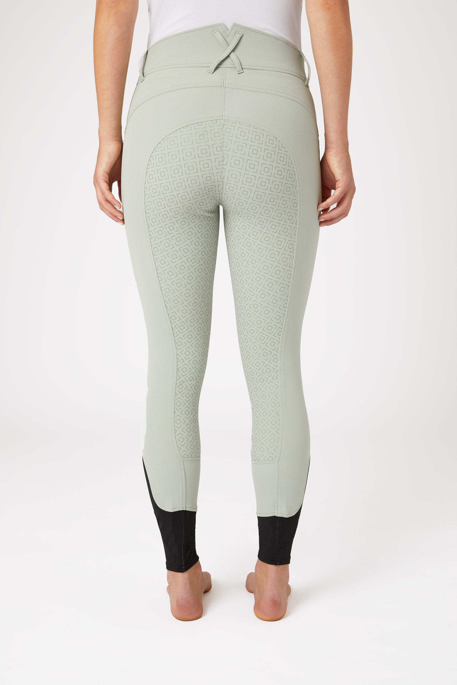 Horze Naisten ratsastushousut mikrosilikonisilla kokopaikoilla, kristallisomisteilla ja korkealla vyötäröllä