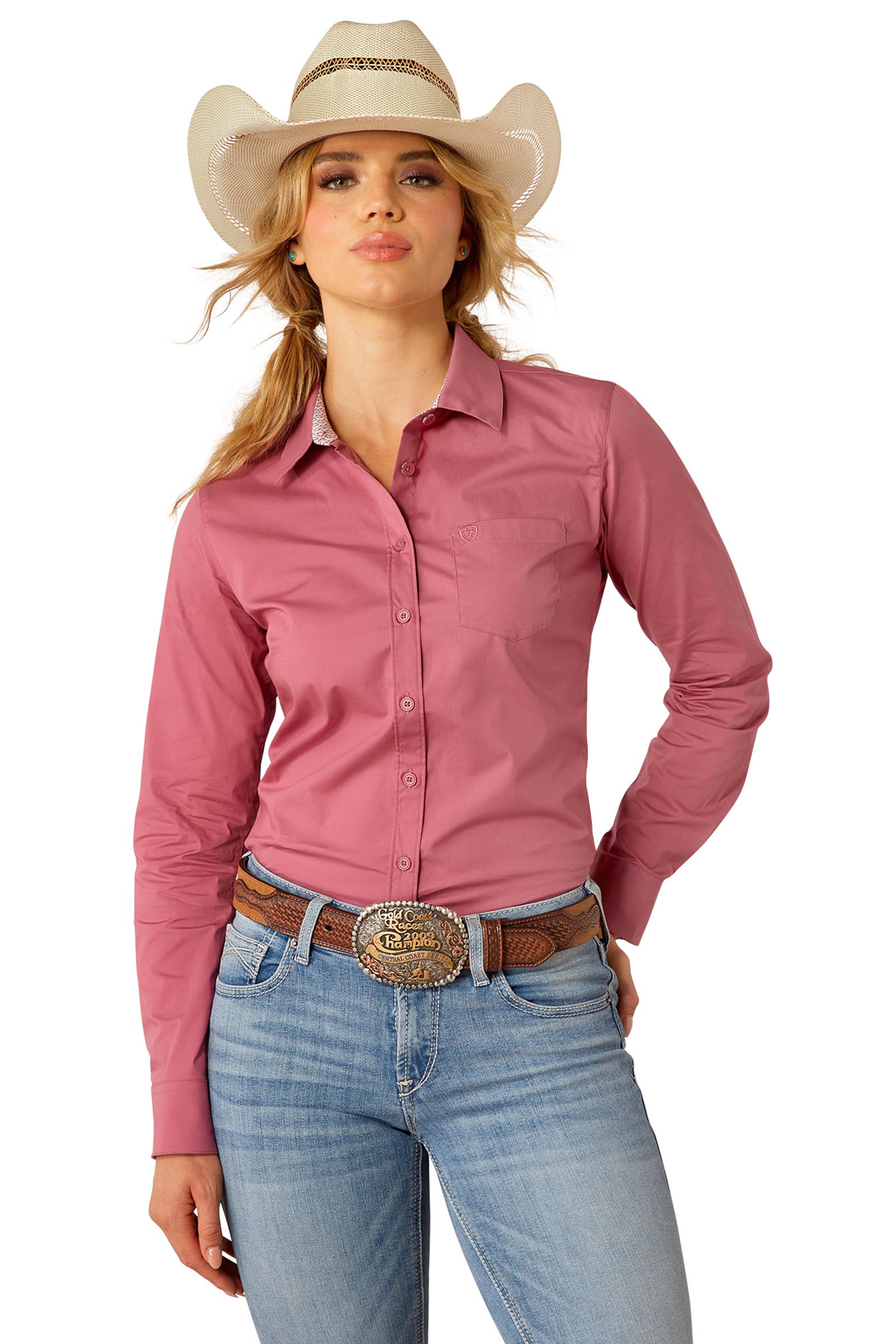 Rose Wine Ariat Kirby Stretch Naisten western-paita