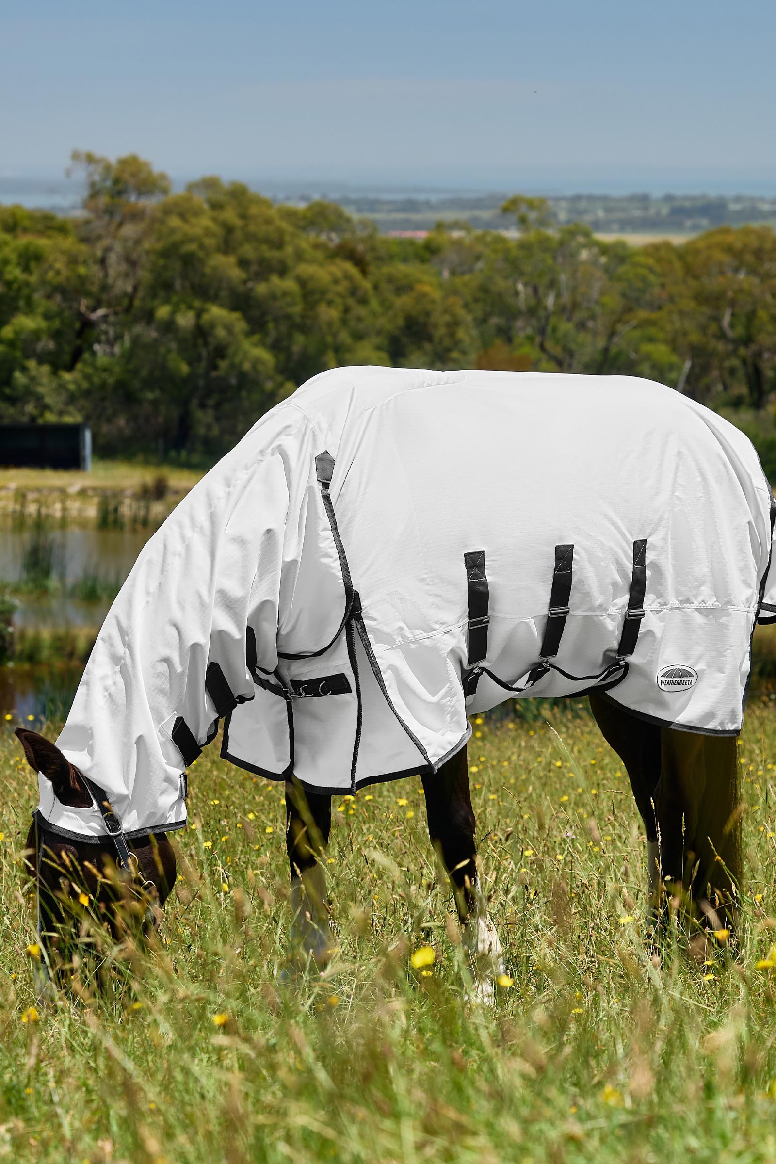 Weatherbeeta ComFiTec Sweet Itch Shield K&auml;rp&auml;slowimi yhdistelm&auml; kiinte&auml;ll&auml; kaulalla, 0 g  