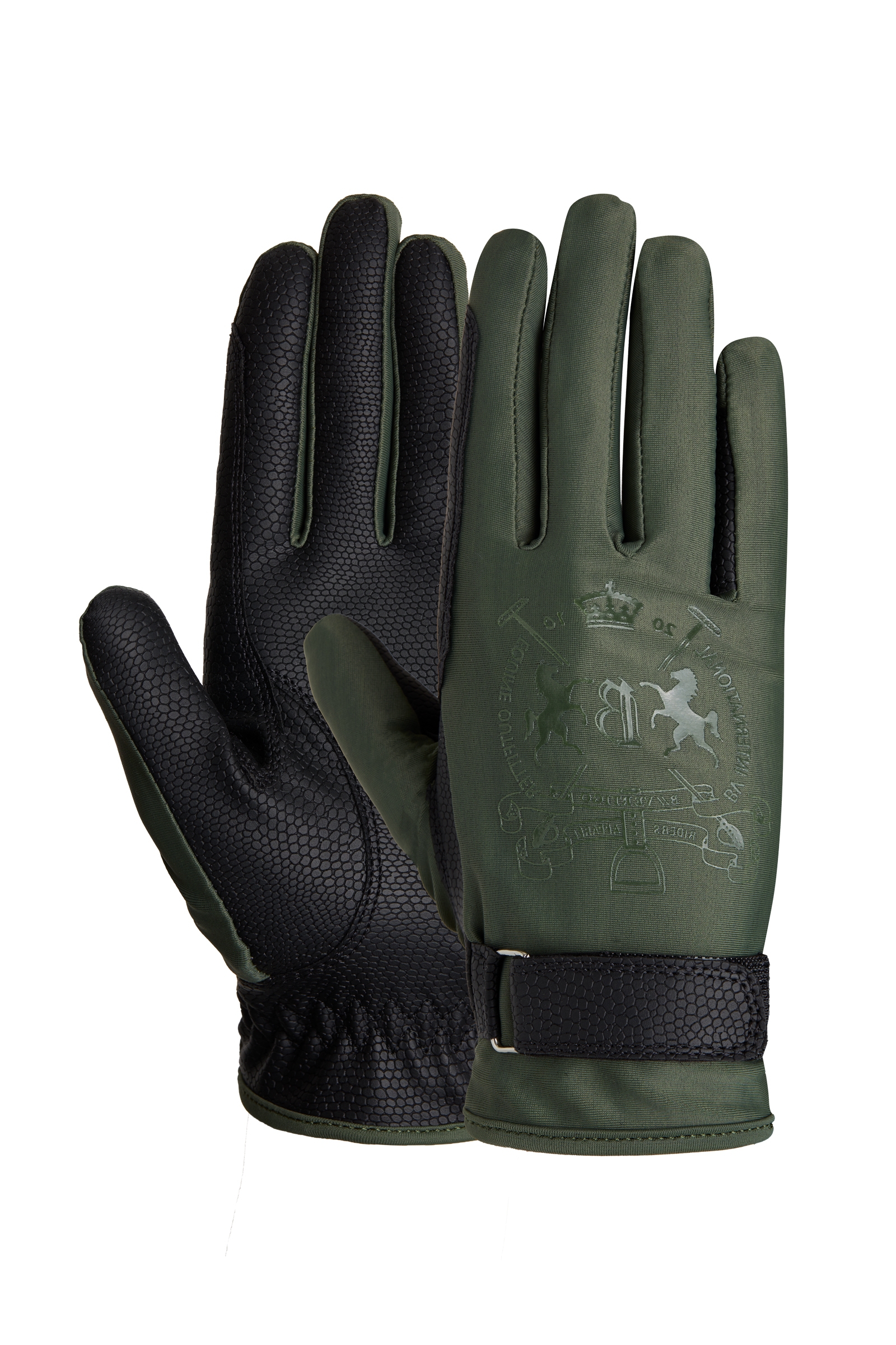 B Vertigo Laia naisten ratsastushanskat logopainatuksella