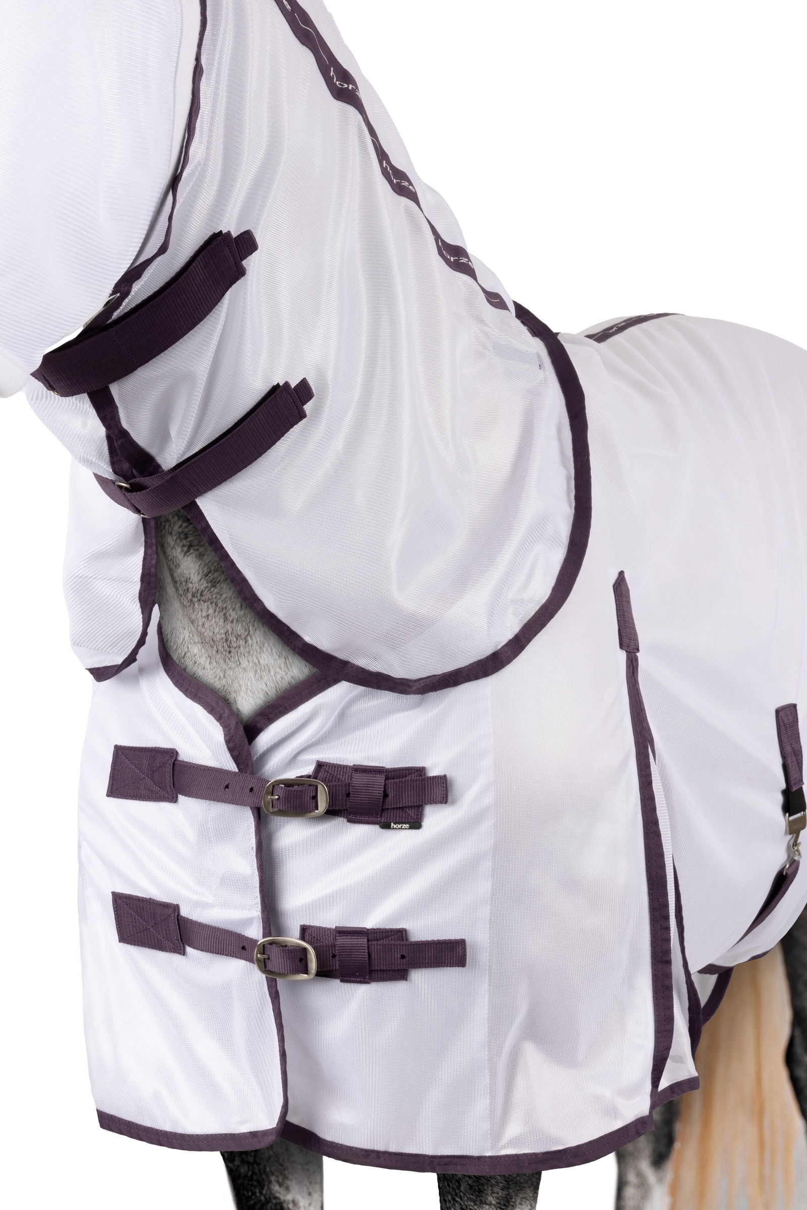 Horze La Paz hy&ouml;nteissetti, sis&auml;lt&auml;&auml; loimen, irrotettavan kaulakappaleen ja hy&ouml;nteismaskin