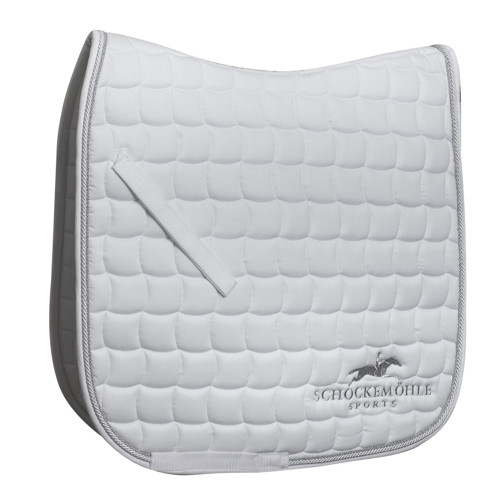 White/Silver Schockemohle Sports Dynamite DL, koulusatulahuopa logolla