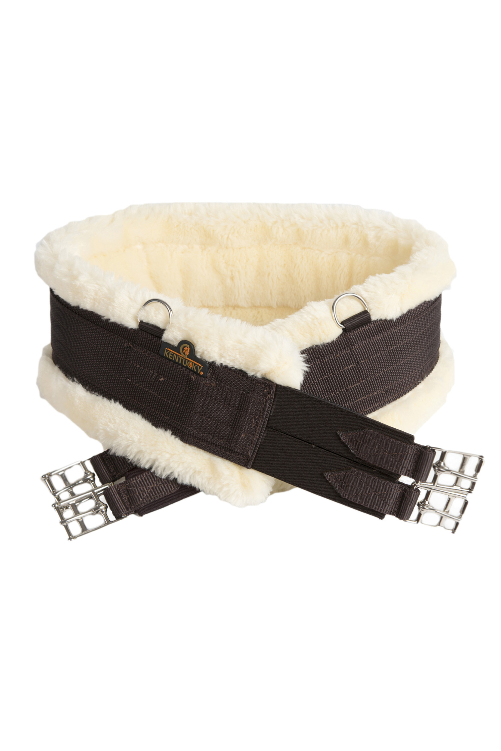 Brown Kentucky Horsewear Sheepskin satulavyö