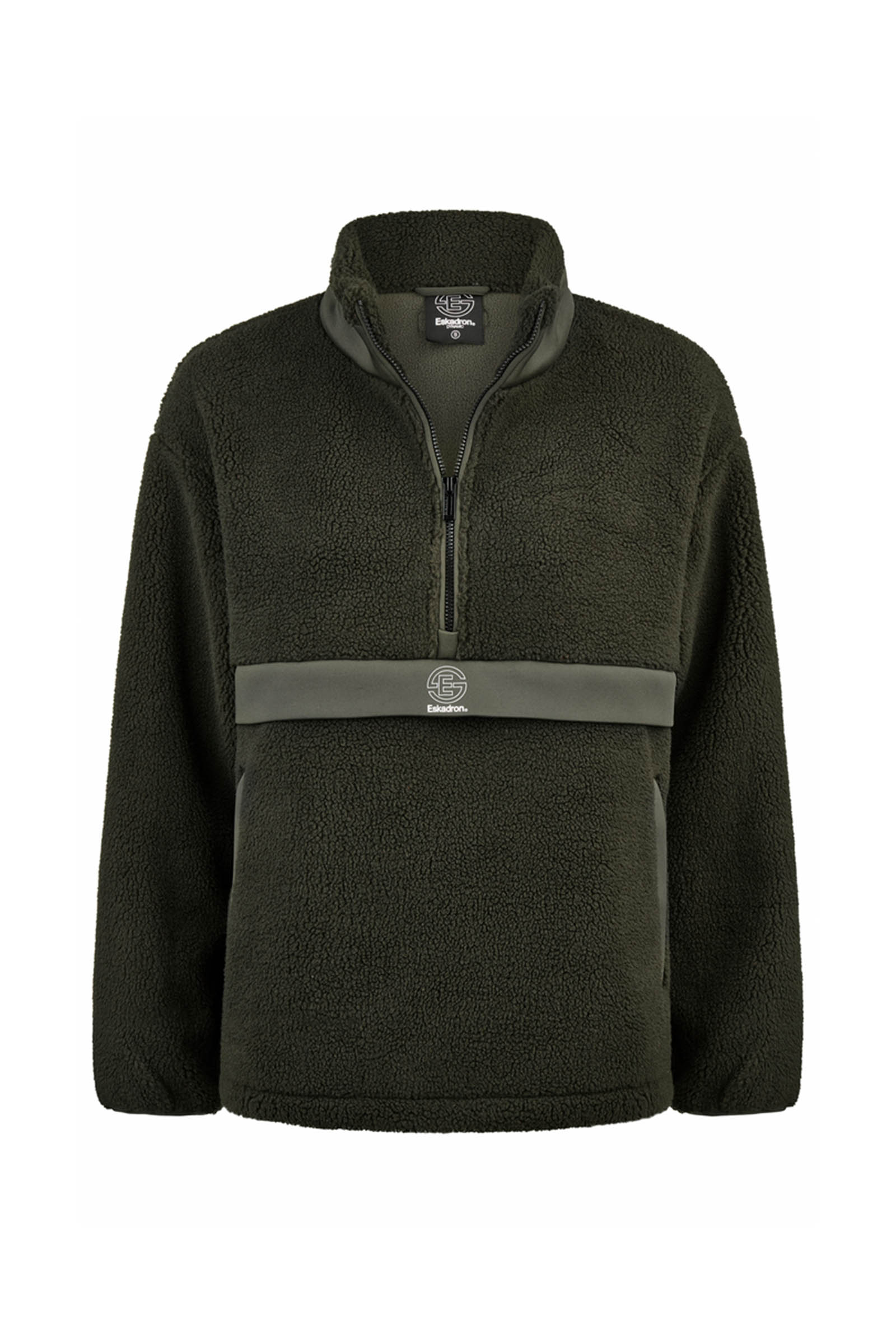 Olive Eskadron Dynamics AW25 teddyfleece-paita puolivetoketjulla