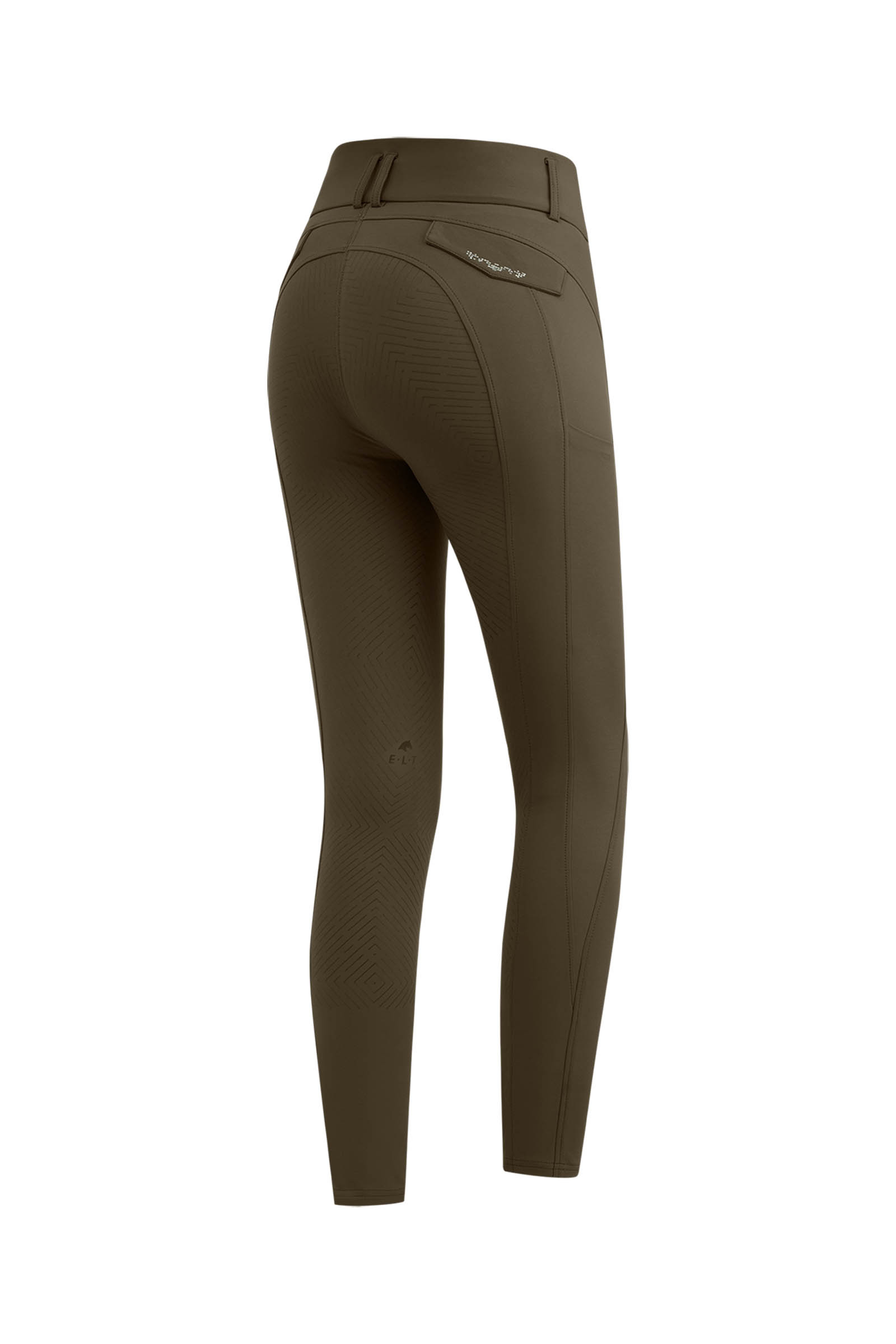 Green Brown ELT Comfort Ride Glam Women´s Breeches With Full Seat