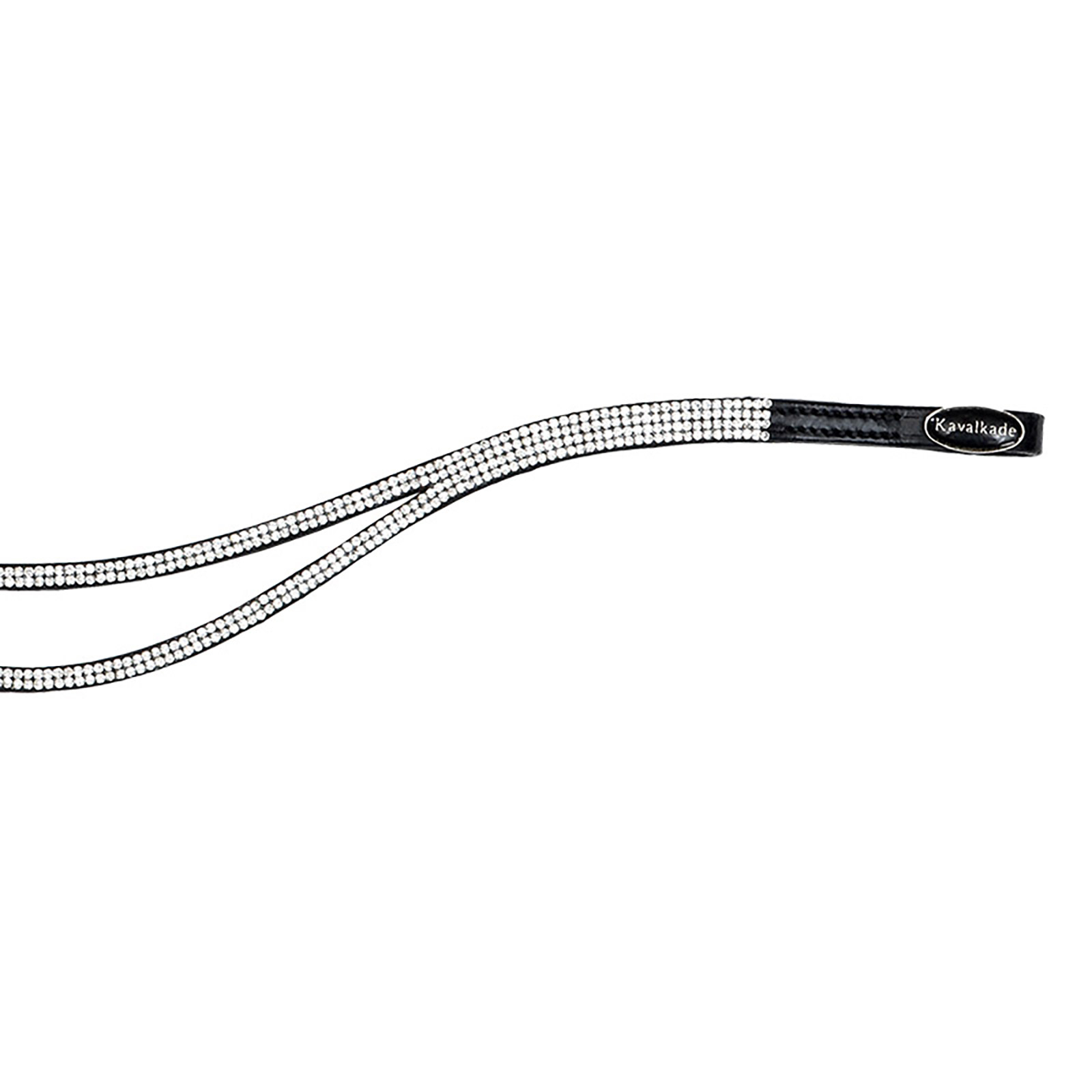 WH/AB Kavalkade Duo ohut otsapanta, kahdella erotetulla kaarella ja harmailla strasseilla