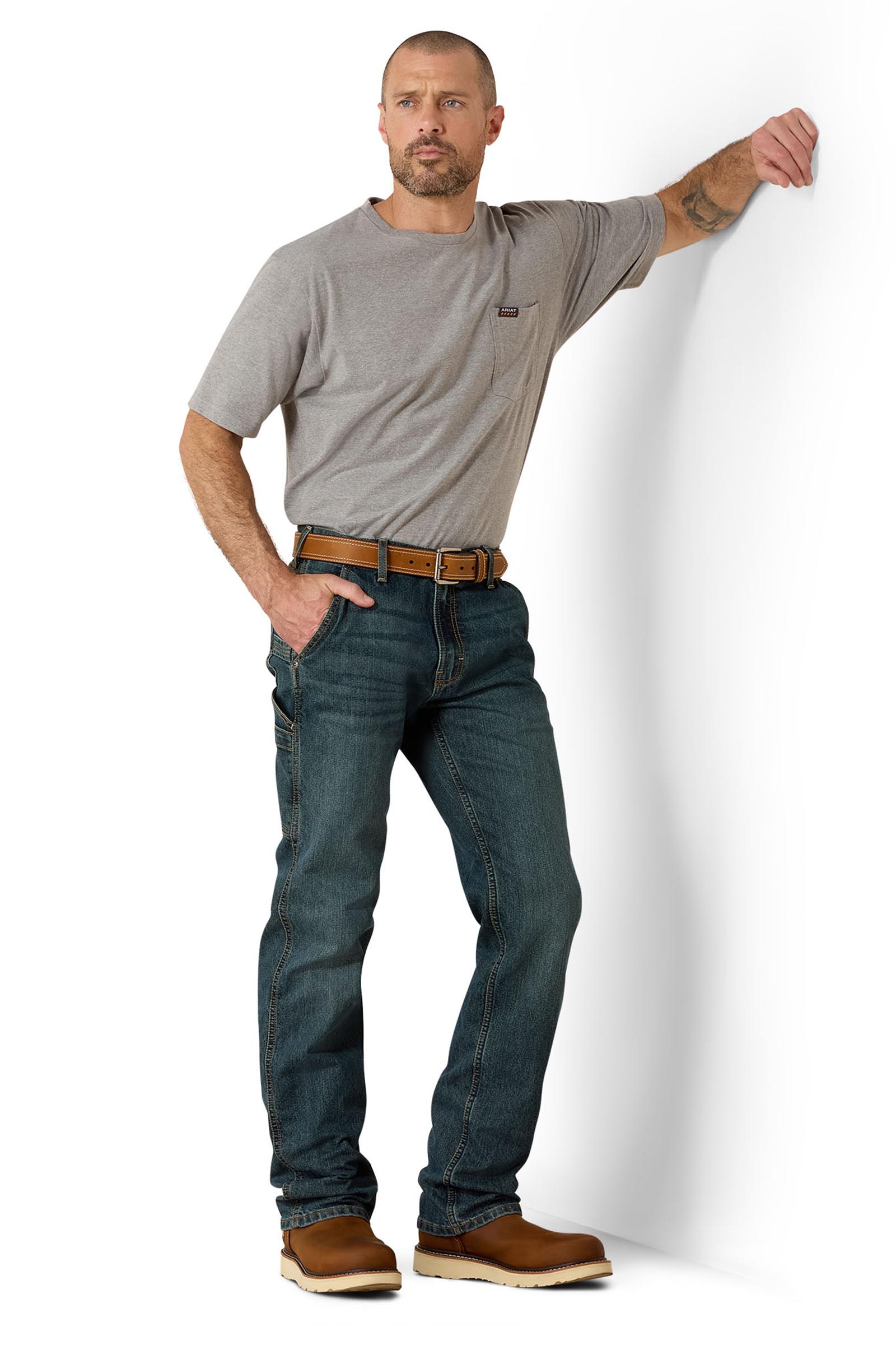 Ariat Rebar M7 Slim DuraStretch Workhorse Miesten ty&ouml;farkut suoralla lahkeella