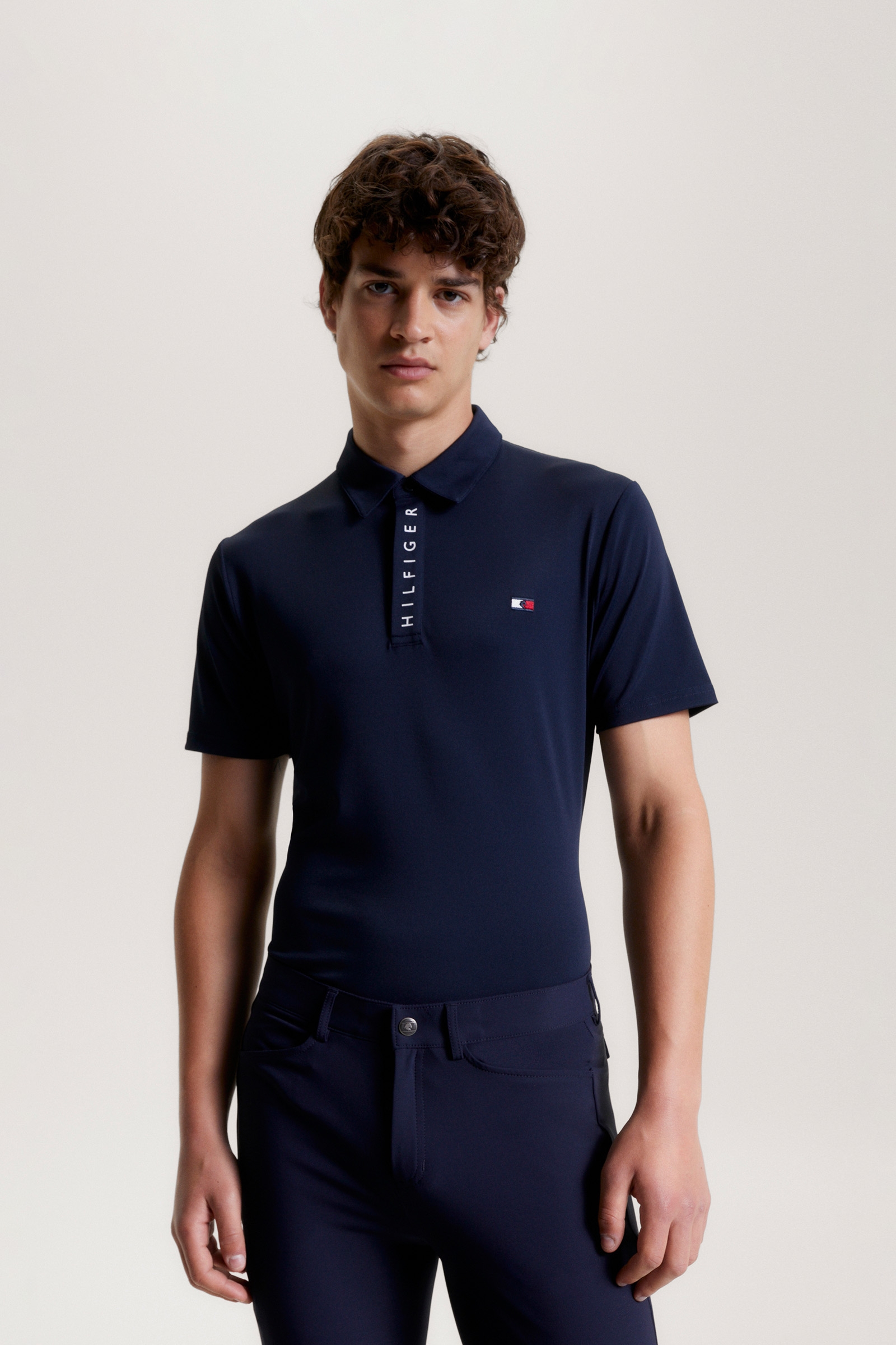 Tommy Hilfiger Equestrian Harlem Polo-paita lyhythihaisena logolla