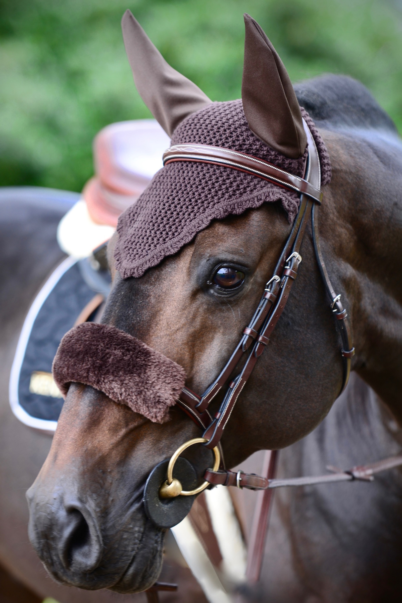 Brown Kentucky Horsewear turpahihnan pehmuste lampaankarvasta
