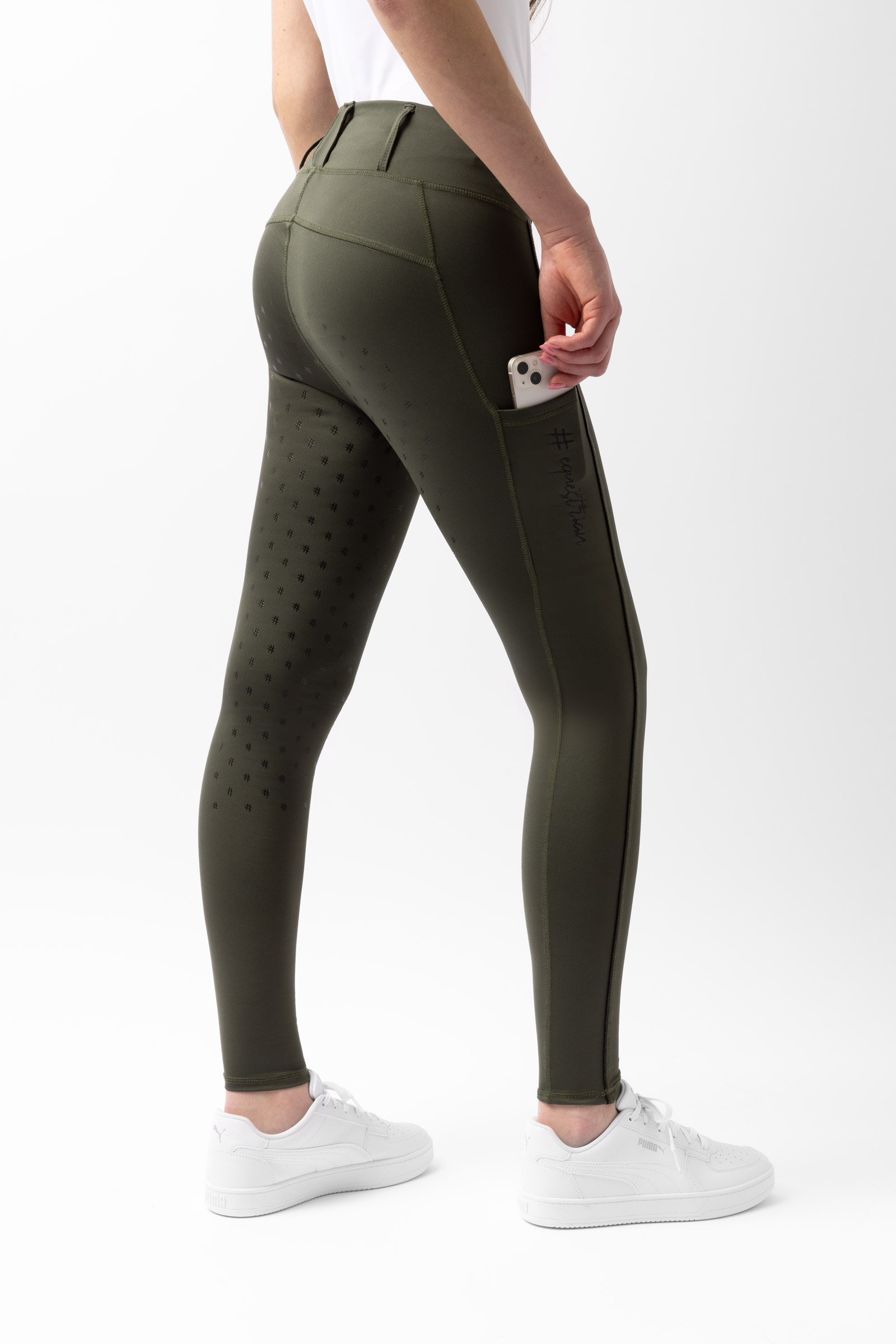 Horze Young Rider AYA naisten ratsastusleggingsit korkealla vy&ouml;t&auml;r&ouml;ll&auml;