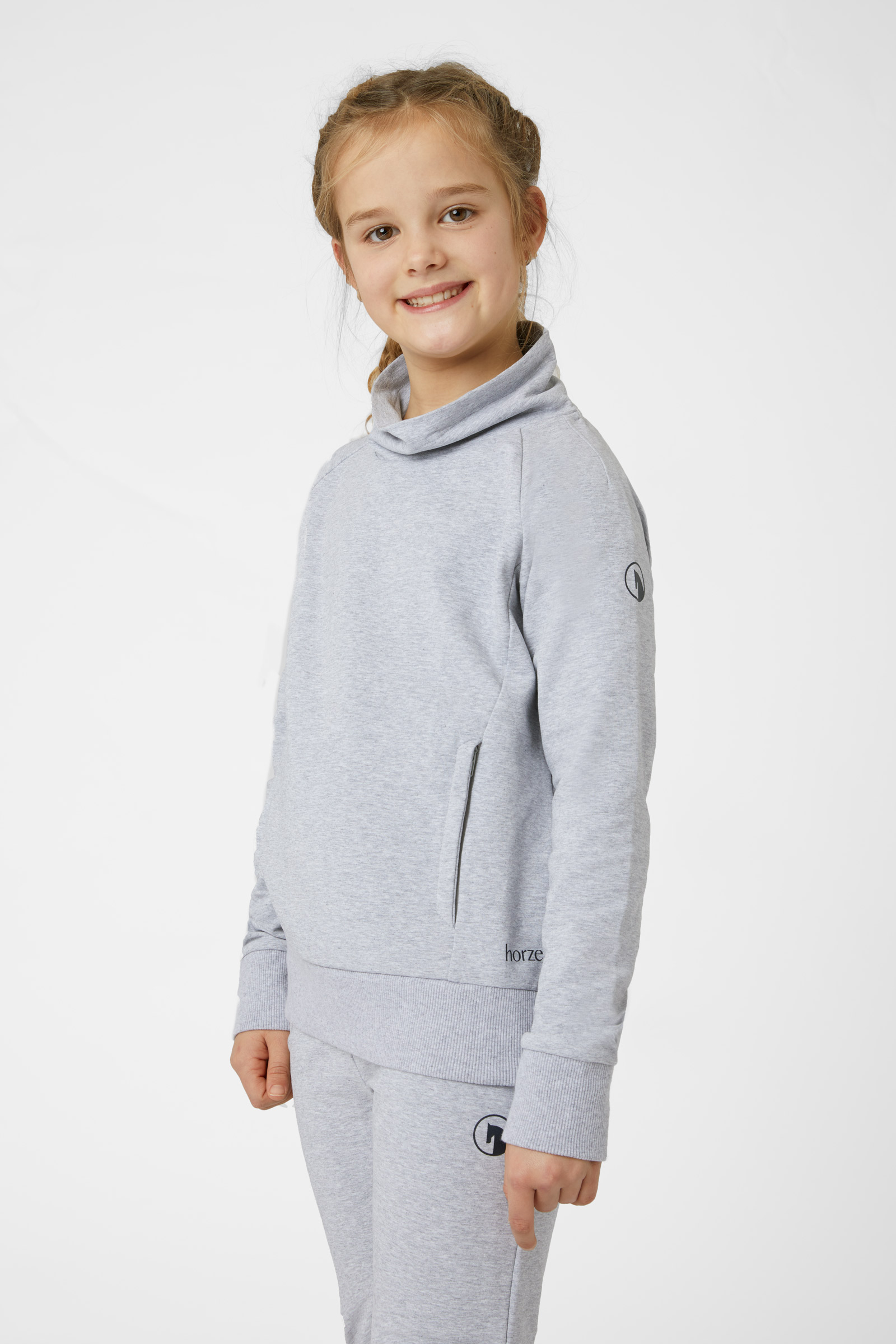 Horze Emmie Organic Cotton lasten collegepaita