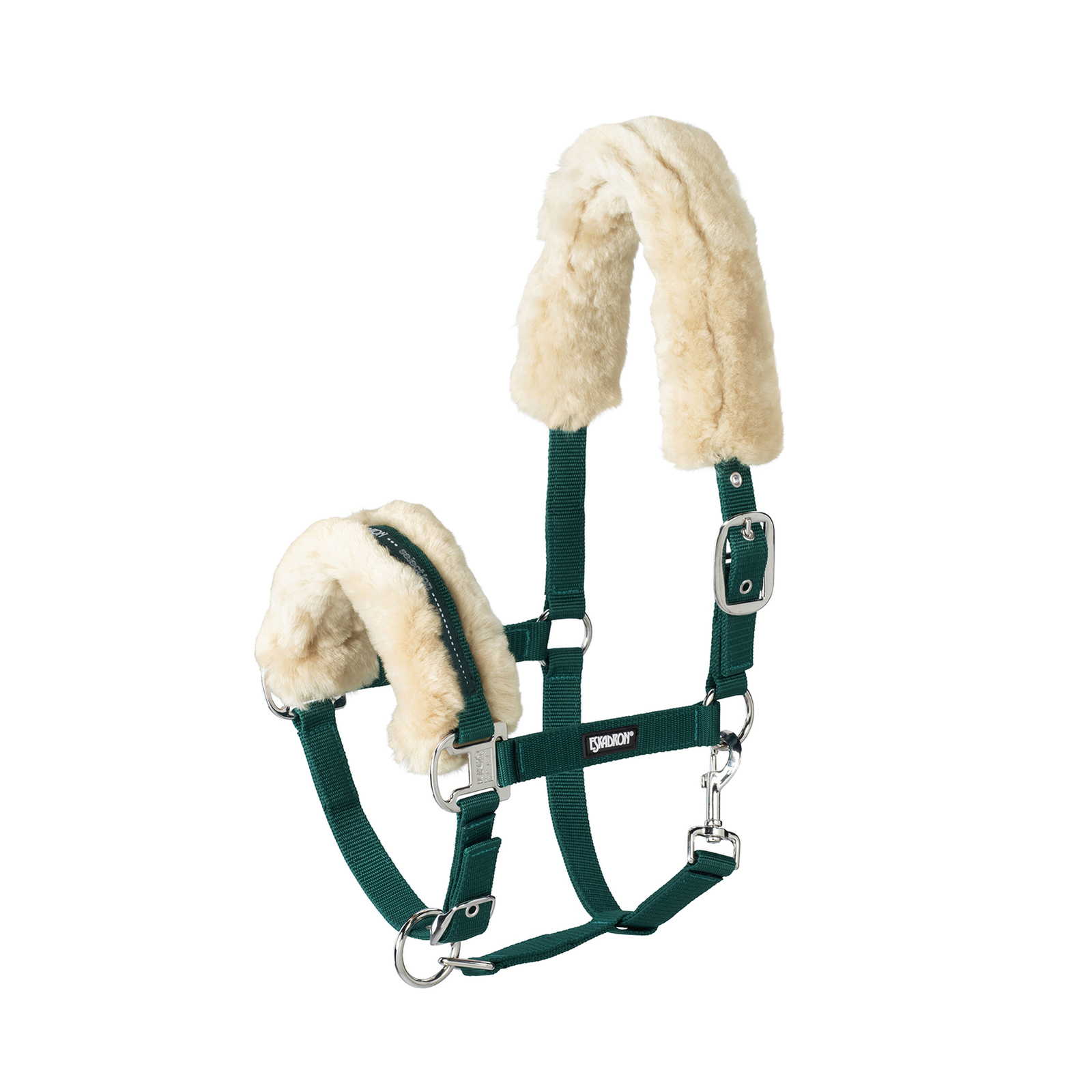 Forest Dark Green Eskadron riimu rullasoljilla ja lampaankarvalla