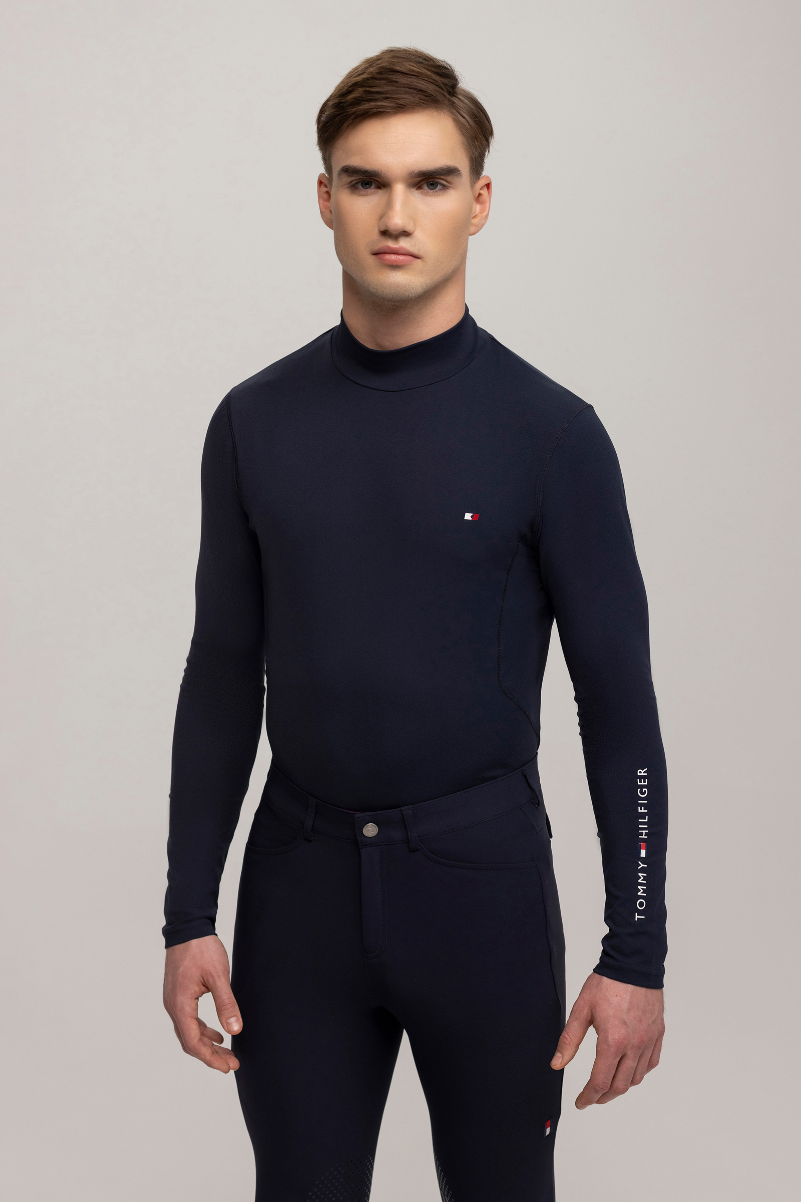 Tommy Hilfiger Equestrian Phoenix miesten pitkähihainen paita korkealla kauluksella