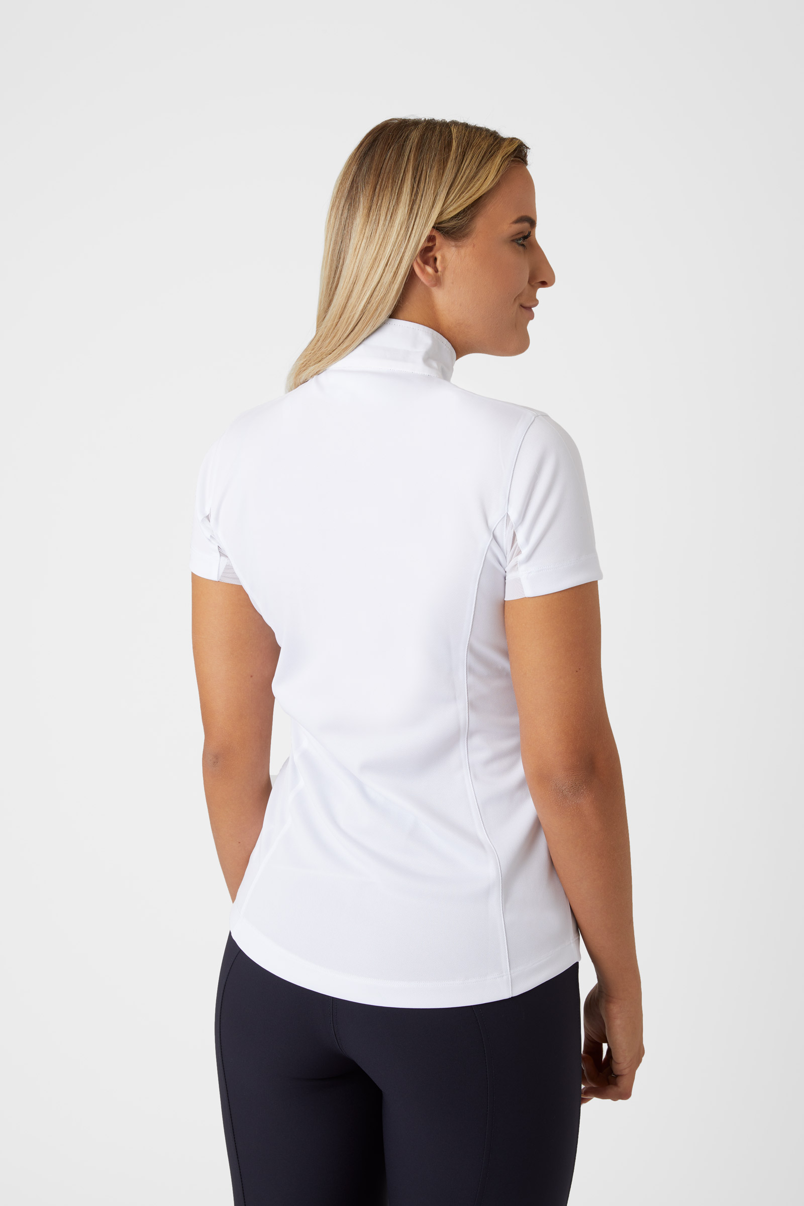 Horze Blaire naisten lyhythihainen, urheilullinen kilpailupaita verkkoyksityiskohdilla LSF 30+