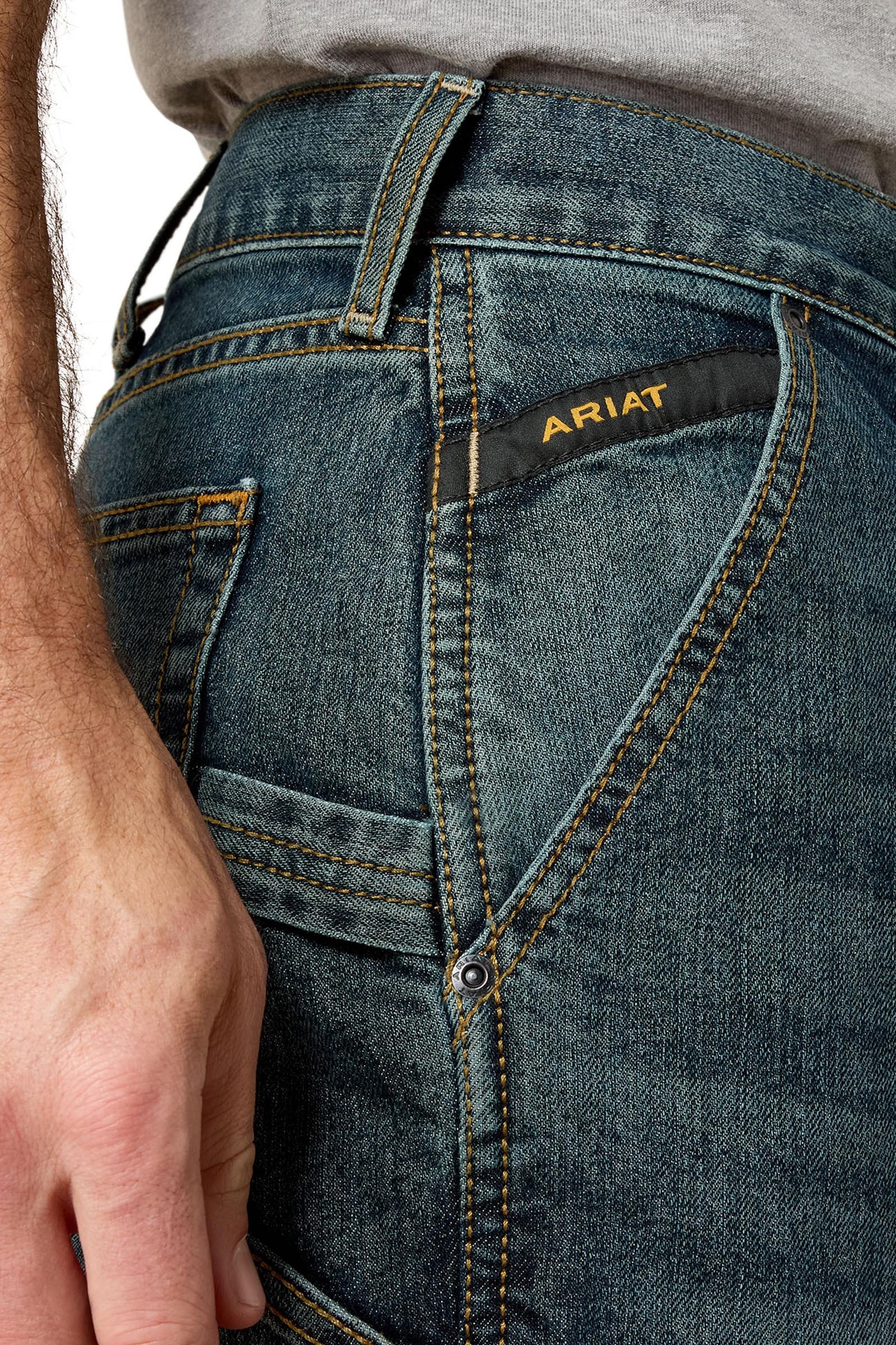 Ariat Rebar M7 Slim DuraStretch Workhorse Miesten ty&ouml;farkut suoralla lahkeella