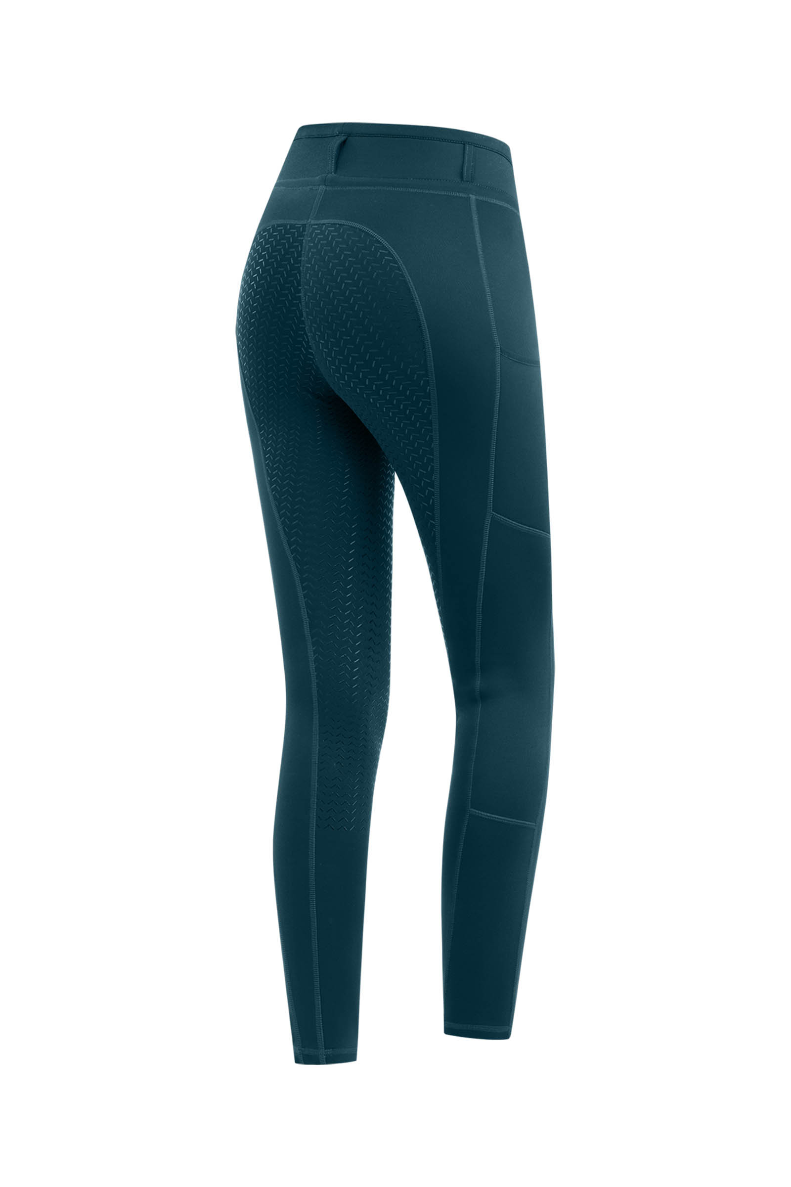 Petrol Blue ELT Ella Women's Full Grip Thermo Riding Tights