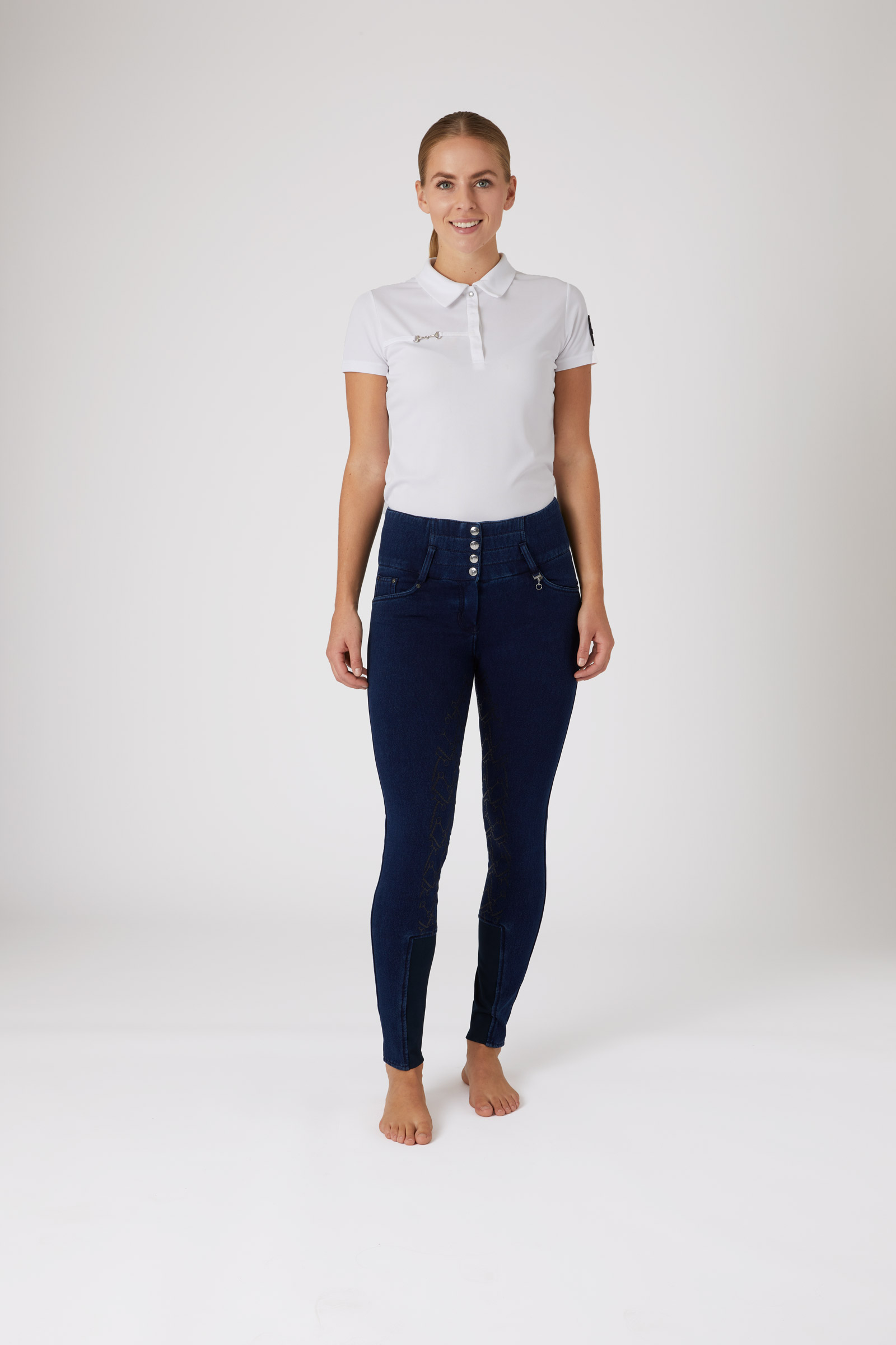 Horze Kacy naisten farkkuratsastushousut thermo kokopaikoilla