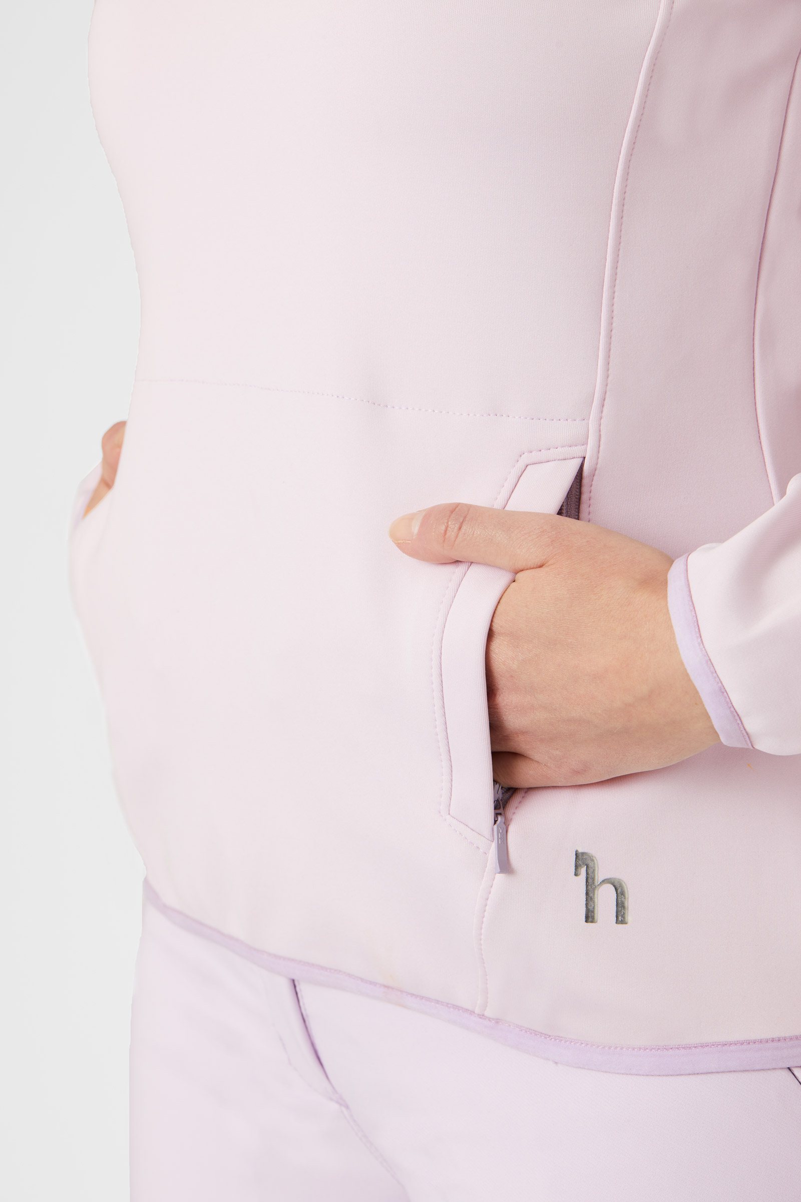 Horze Kaitlin naisten toiminnallinen treenipaita kukallisella kauluksella