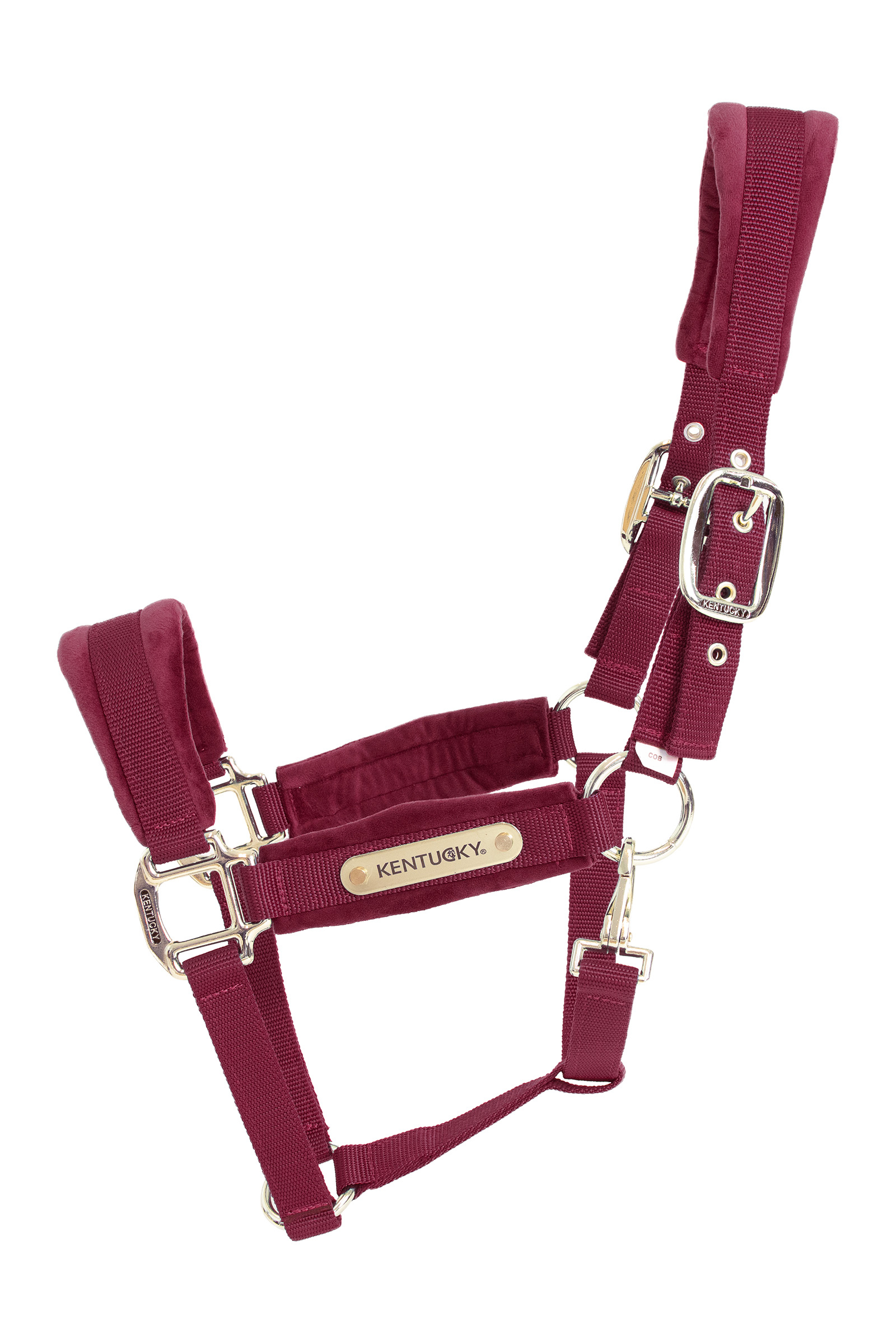 Burgundy Dark Red Kentucky Horsewear Velvet riimu