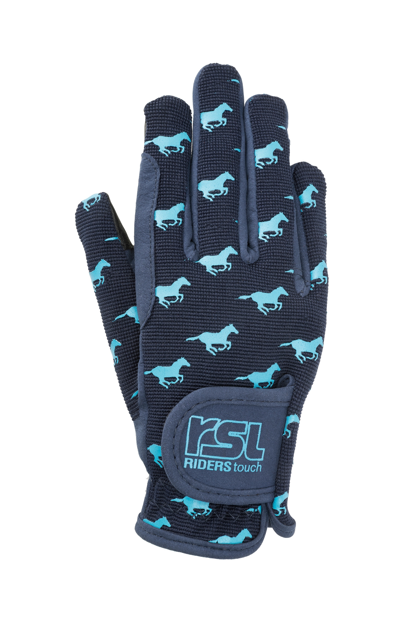 Navy/Light Blue USG Norway Kids' Winter Riding Gloves