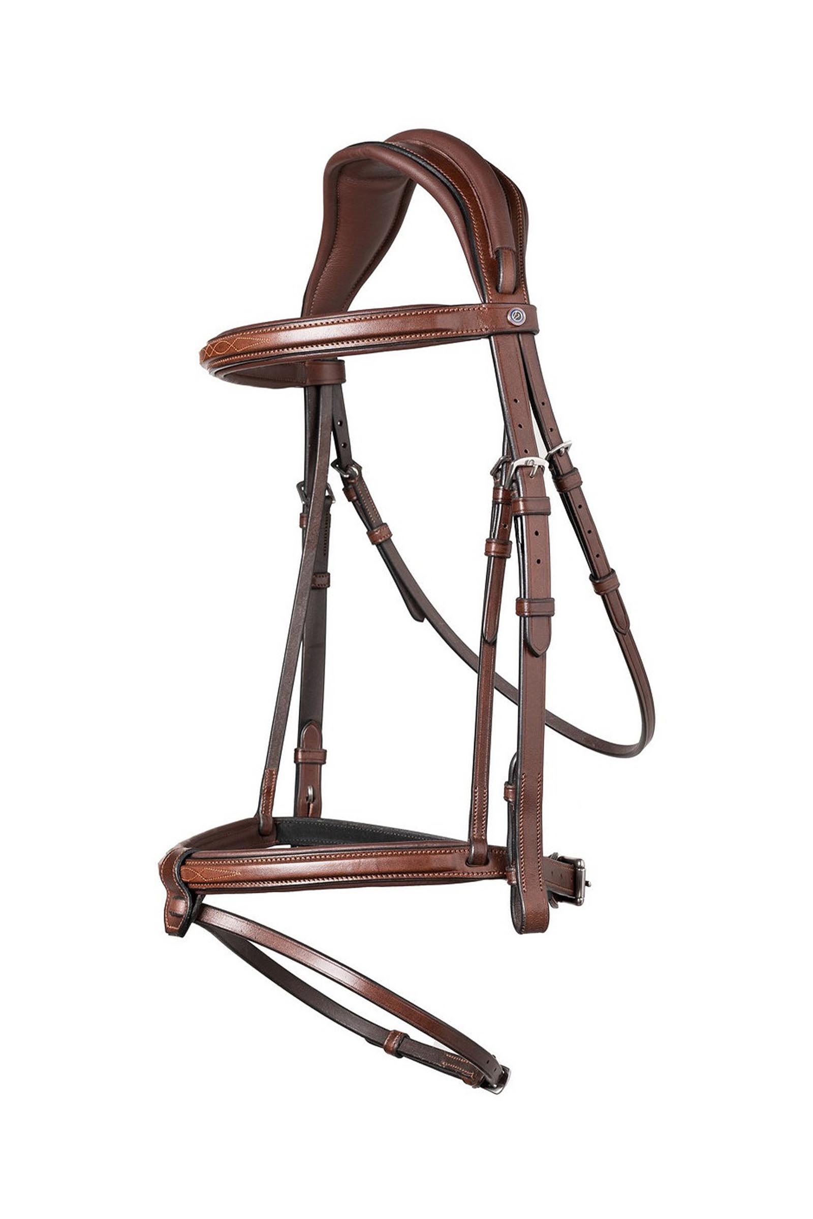 Brown/Silver Trust Equestrian Geneva yhdistetty nen&auml;nauha suitsi