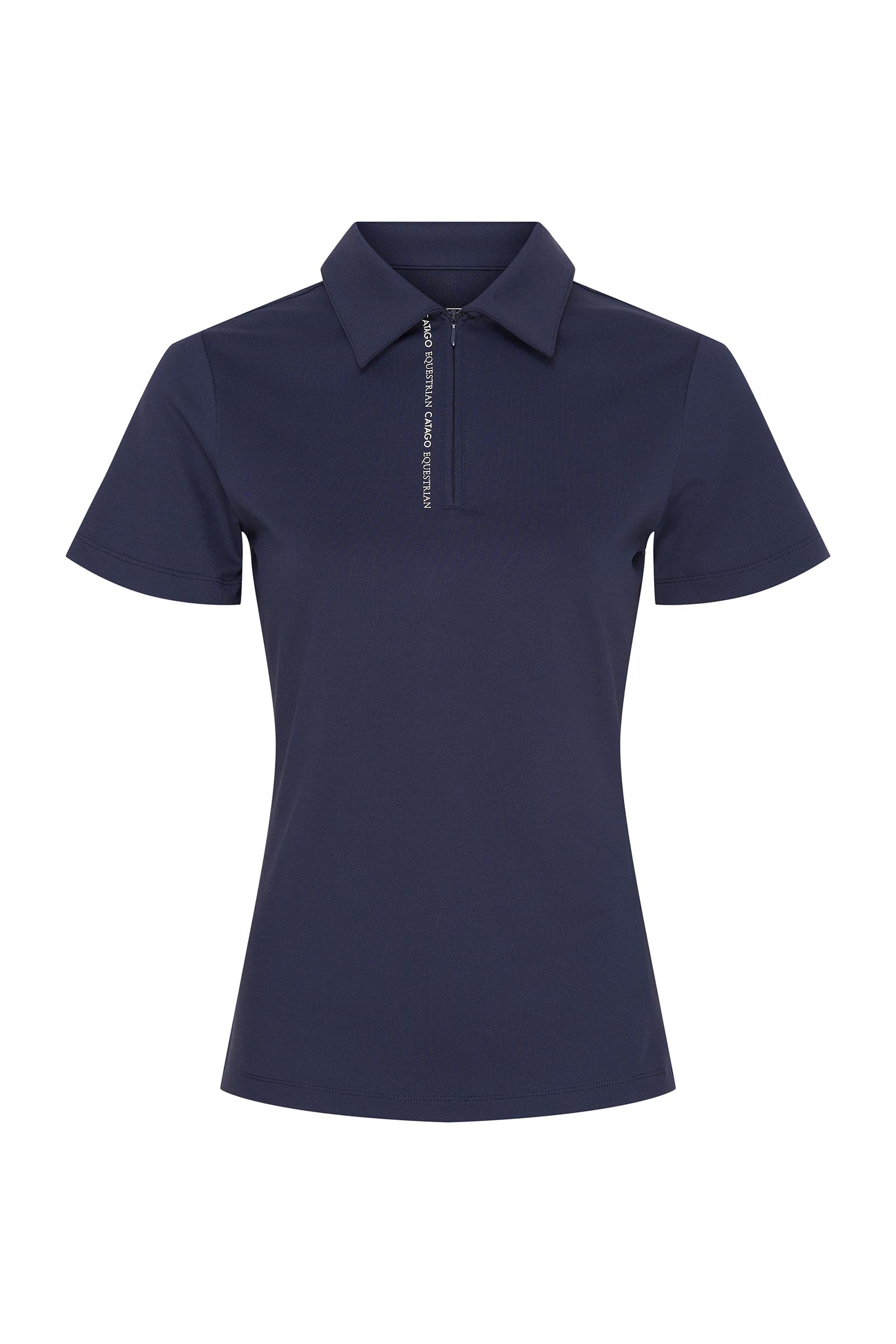 Navy CATAGO Nash SS Women&acute;s Zip Polo