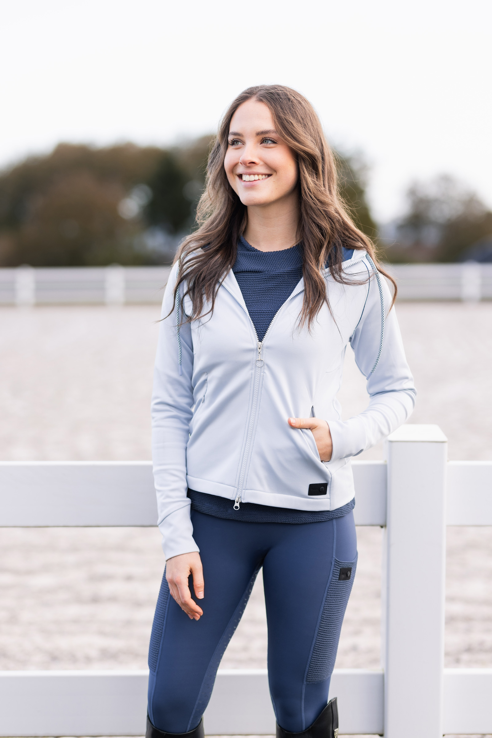 Horze Aida Functional naisten hupullinen collegepaita