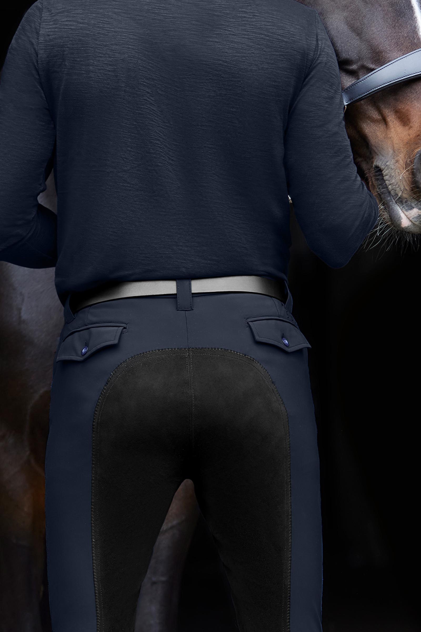 ELT Matteo Classic miesten ratsastushousut kokopaikalla tekonahasta