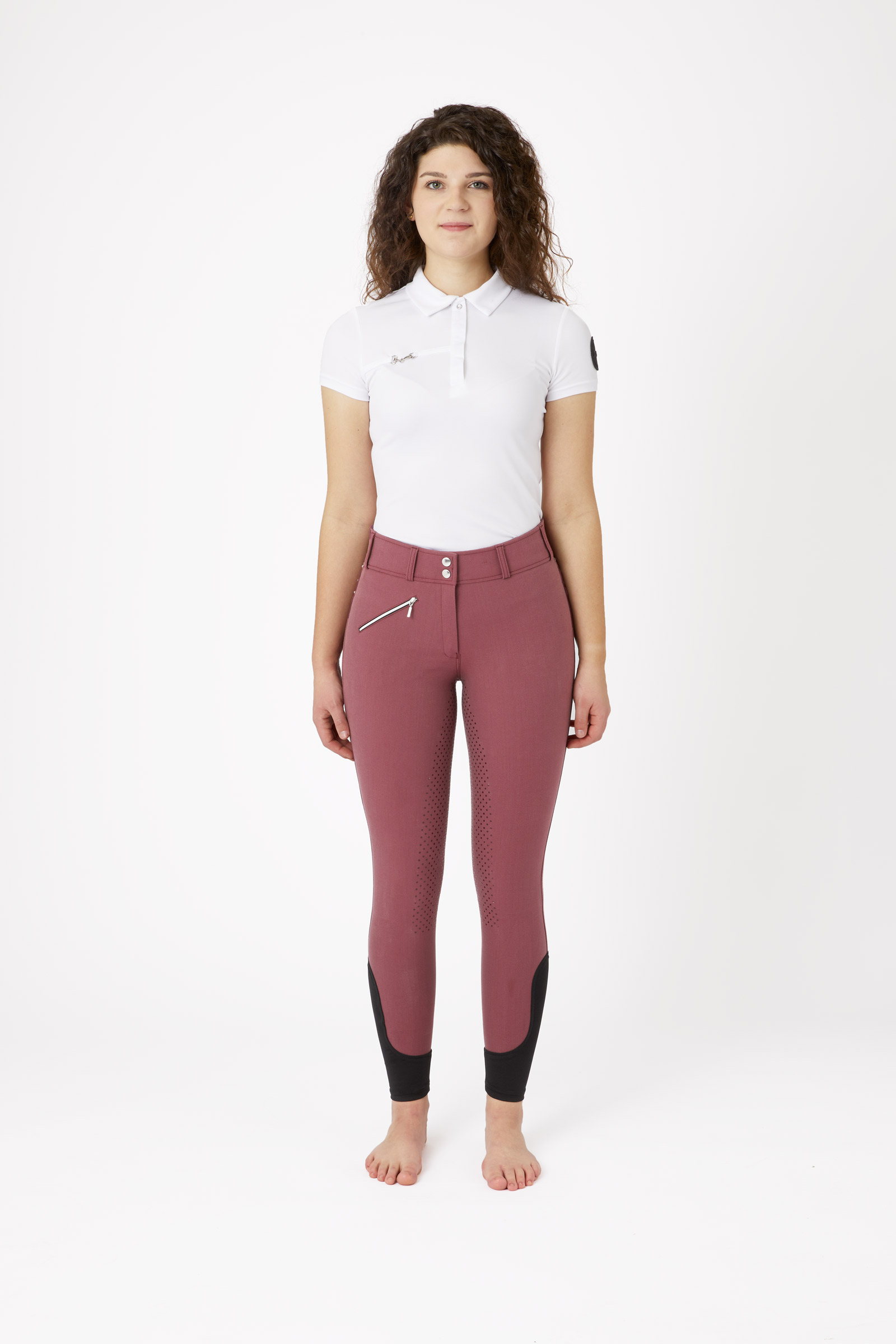 Horze naisten korkeavyötäröiset ratsastushousut kokopaikoilla ja kristallisomisteilla