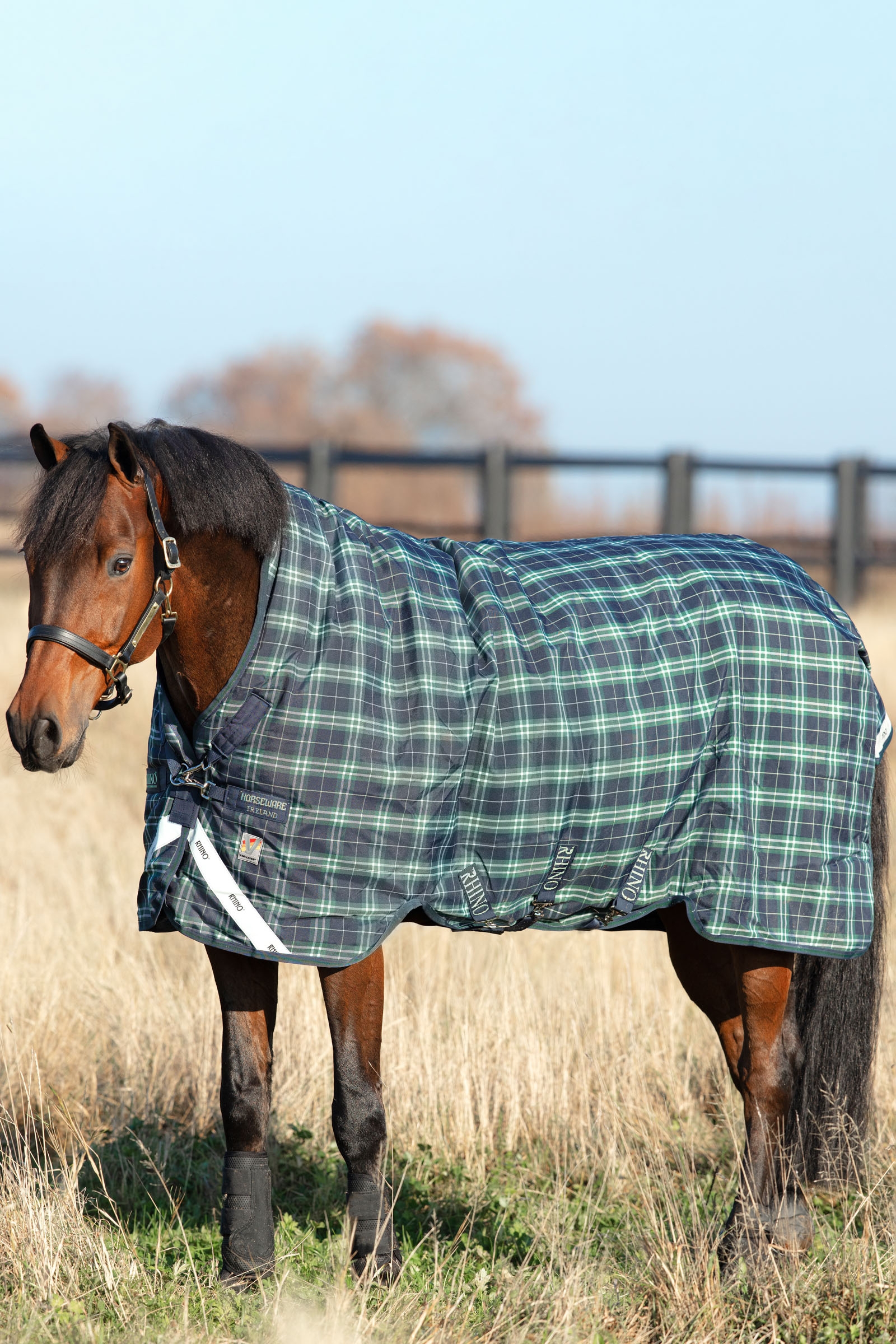 Hunter Green/ Navy Horseware Rhino Heavy VL -ulkoloimi, 450g