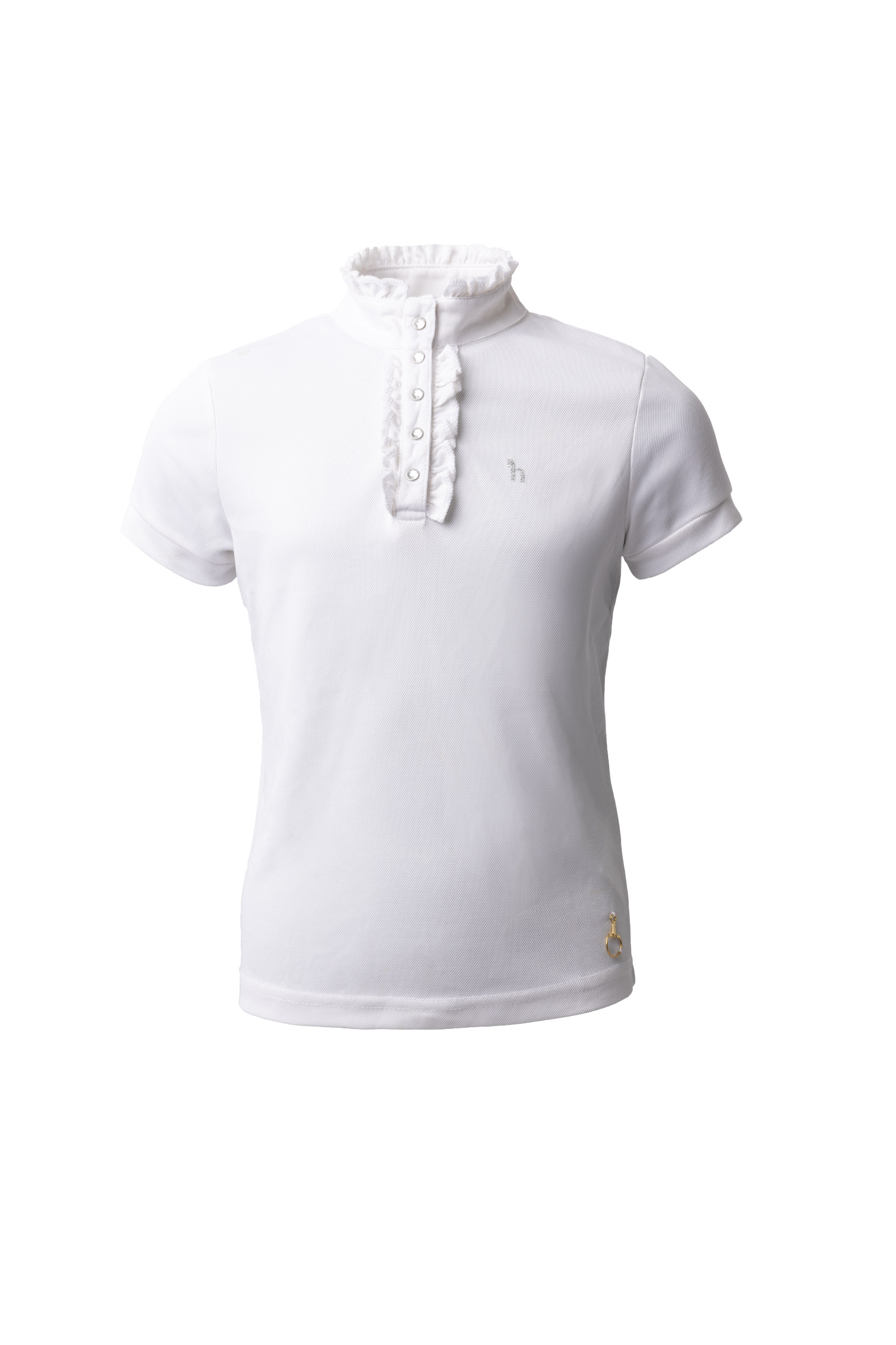 Horze Christel lasten lyhythihainen kilpailupaita röyhelöillä