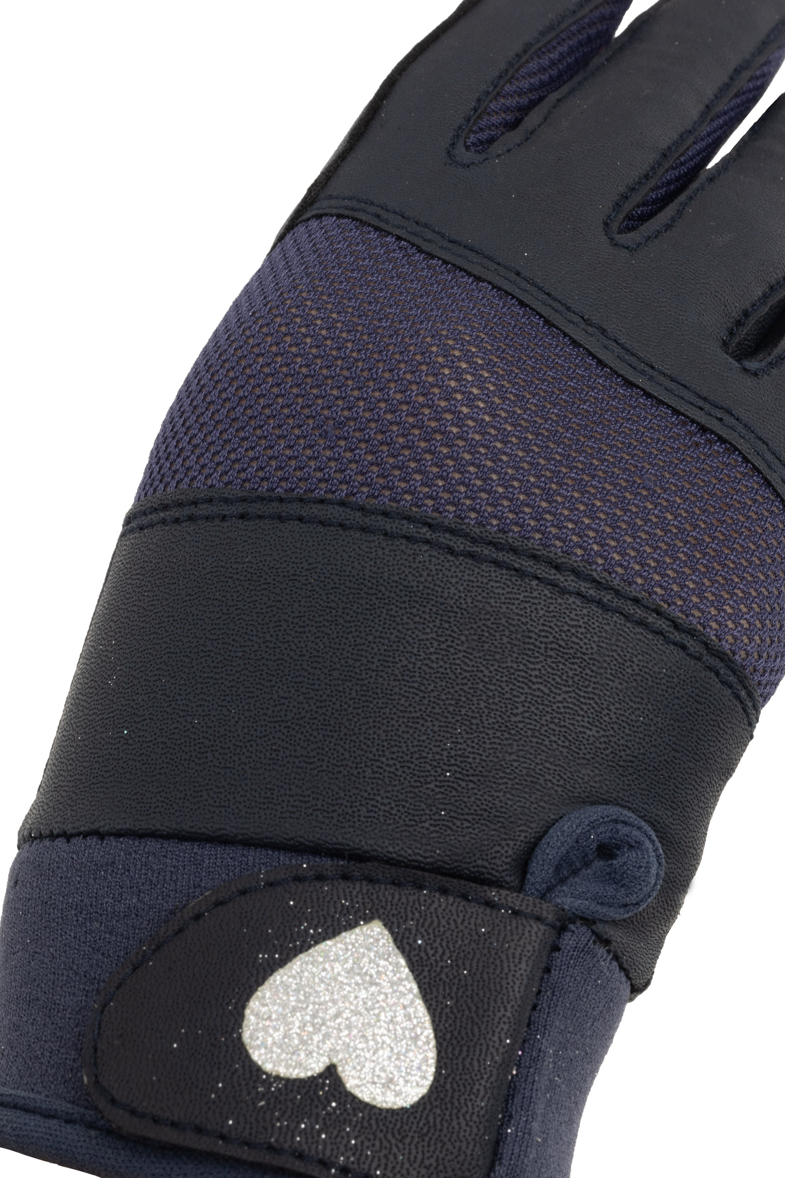 Horze lasten k&auml;sineet glitterpainatetuilla syd&auml;mill&auml;