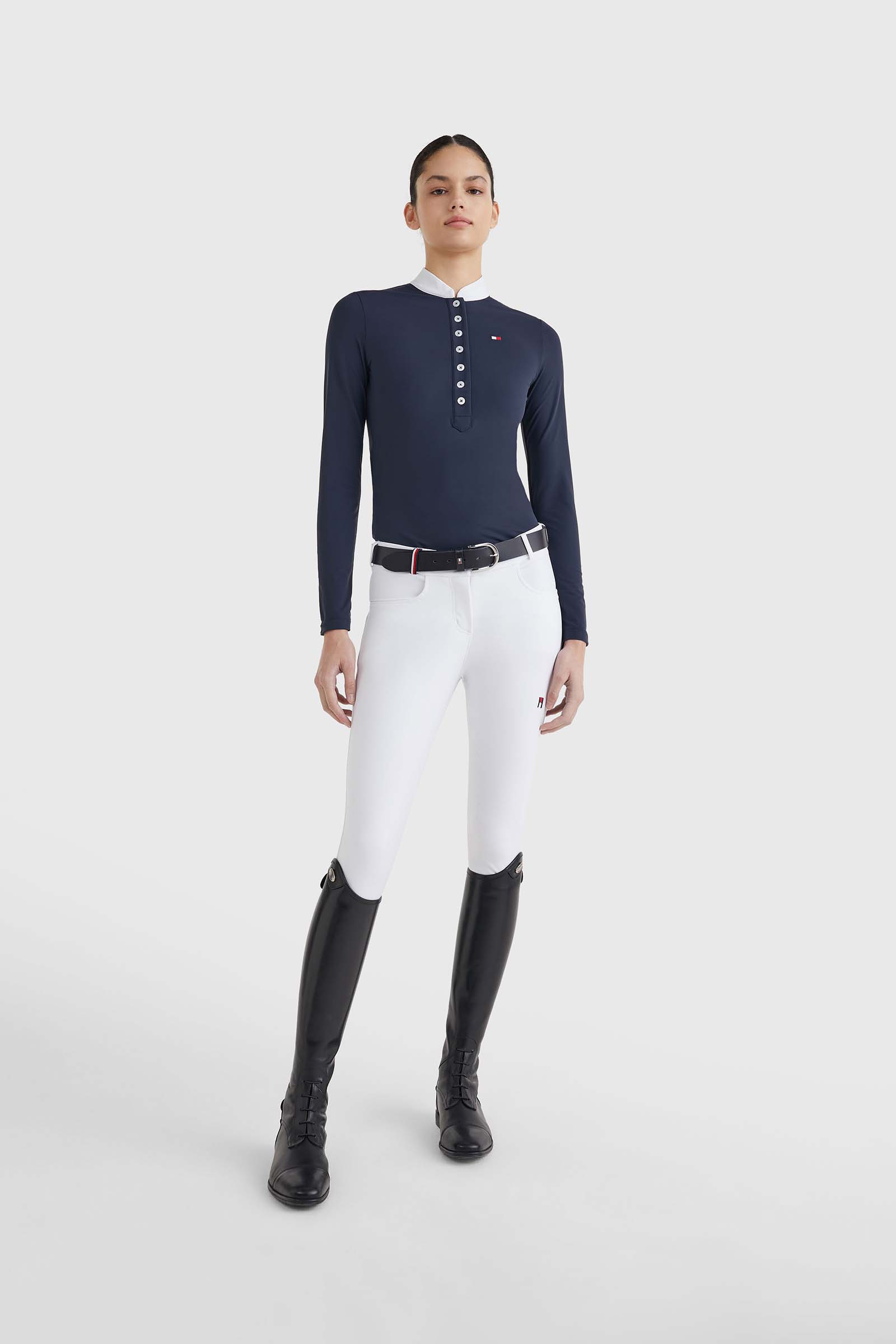 Tommy Hilfiger Equestrian naisten pitkähihainen kilpailupaita