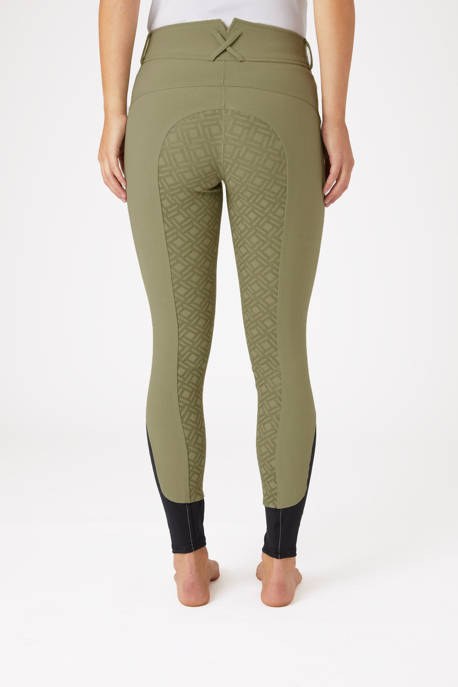 Horze naisten korkeavy&ouml;t&auml;r&ouml;iset ratsastushousut silikonipainatetuilla kokopaikoilla