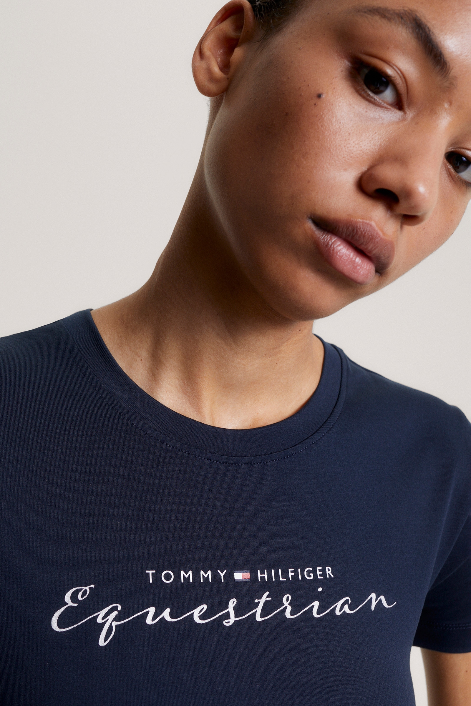 Tommy Hilfiger Equestrian Brooklyn -t-paita, jossa lyhyet hihat ja kuvio