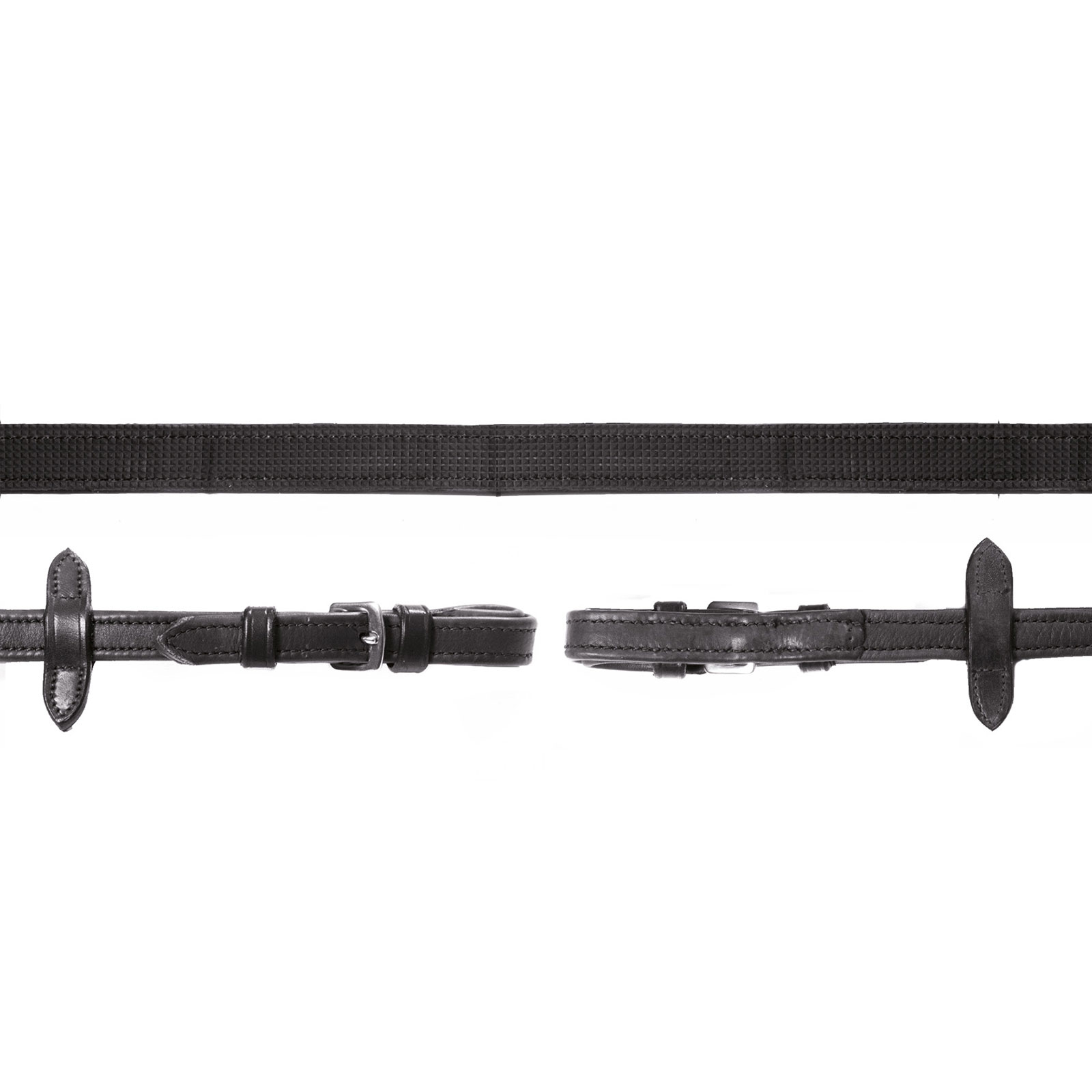 Schockem&ouml;hle Sports Durasoft Grip nahkaohjat, nailonytimell&auml; ja kumipinnoitteella