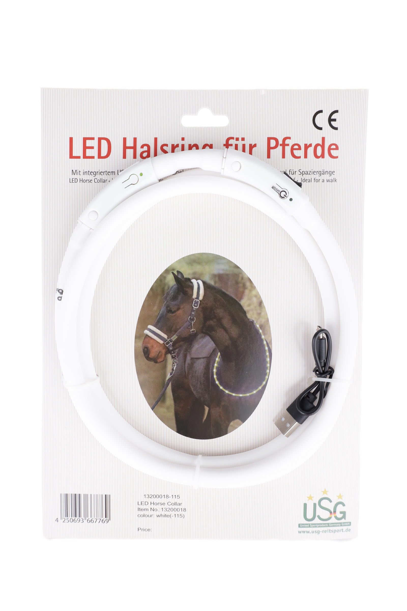 WH/AB USG LED Horse Collar