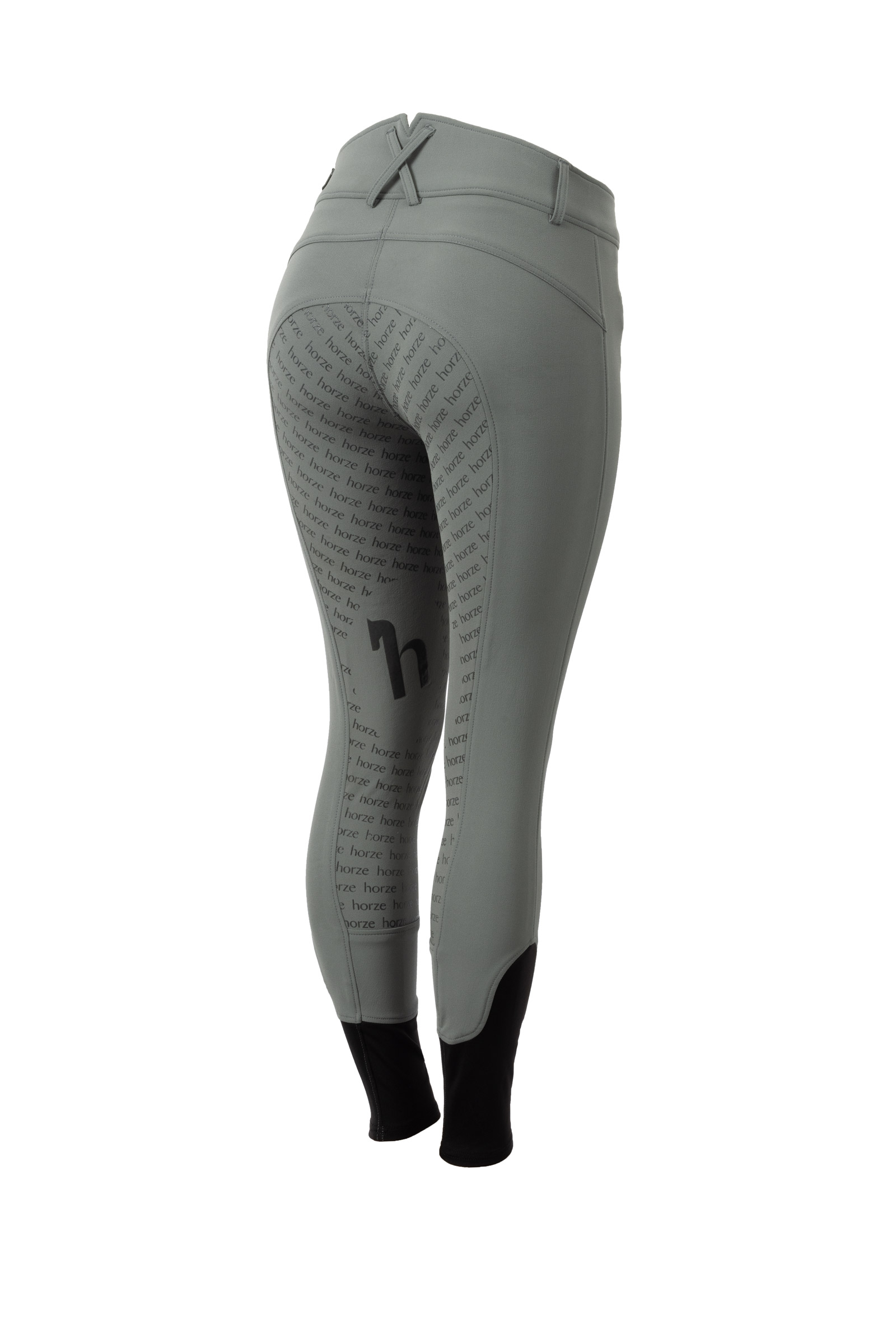 Rosemary green Naisten ratsastushousut silikonisilla kokopaikoilla ja korkealla vyötäröllä